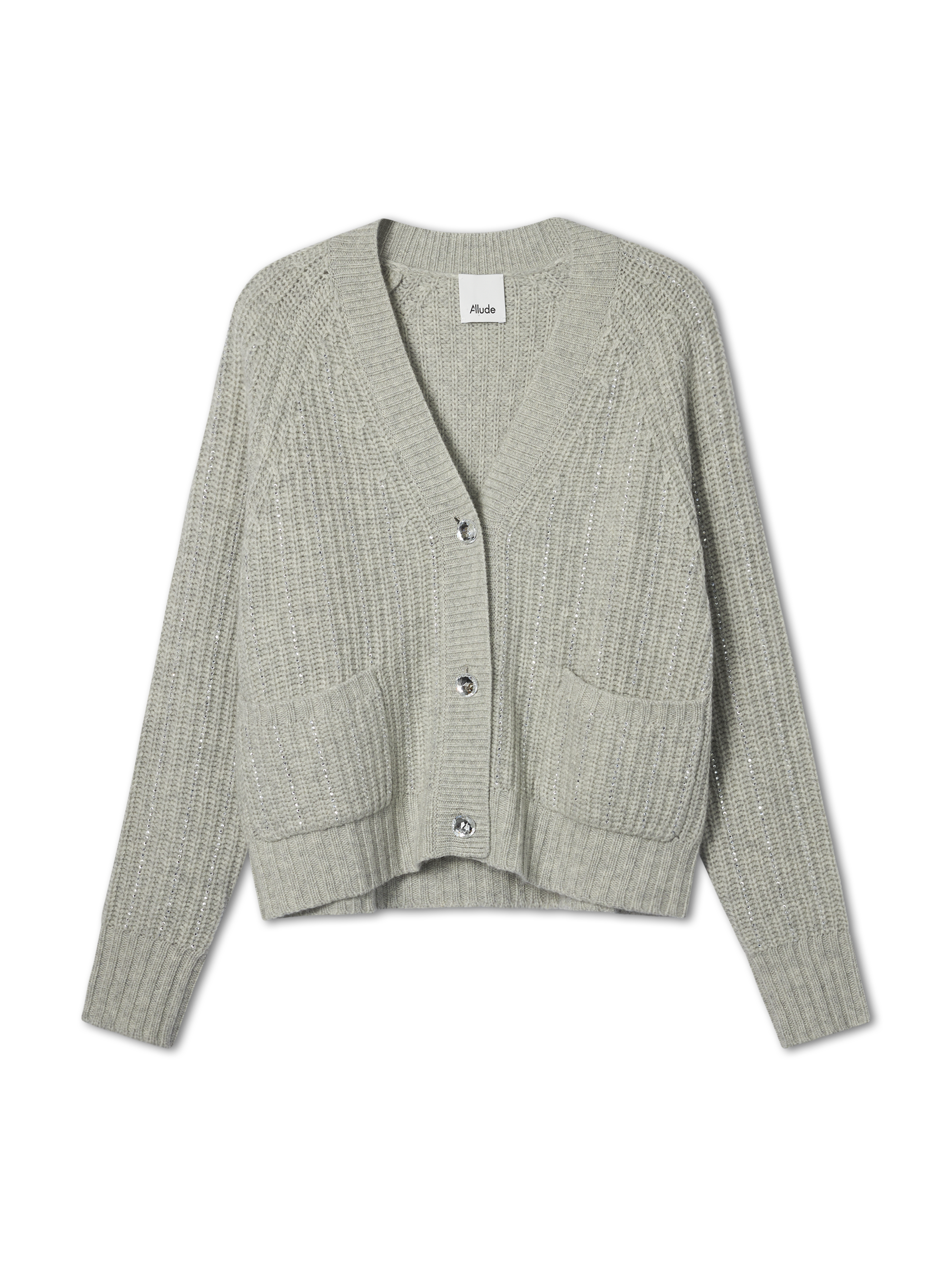 Strickjacke mit Strasssteinen