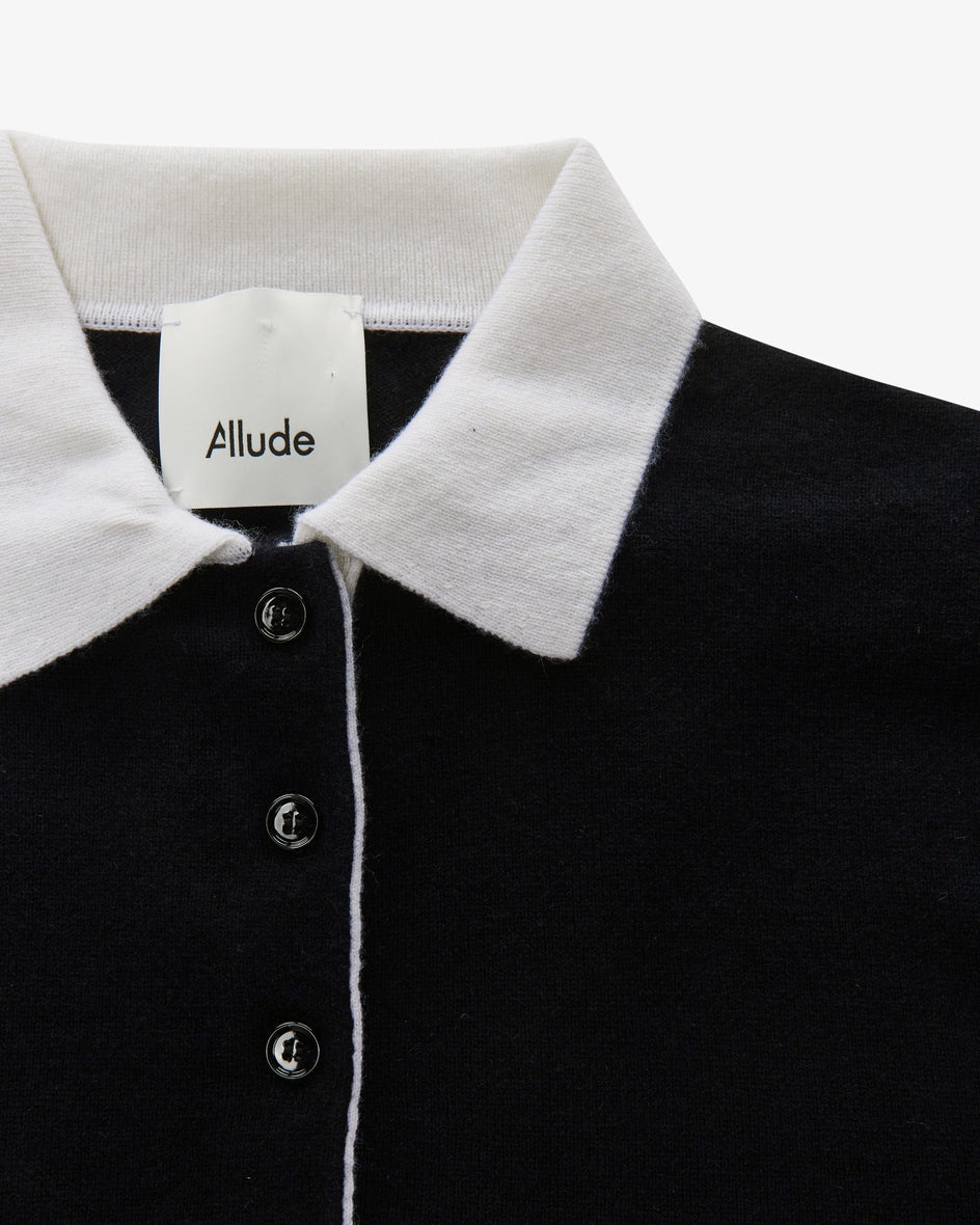 Cashmere-Strick-Poloshirt