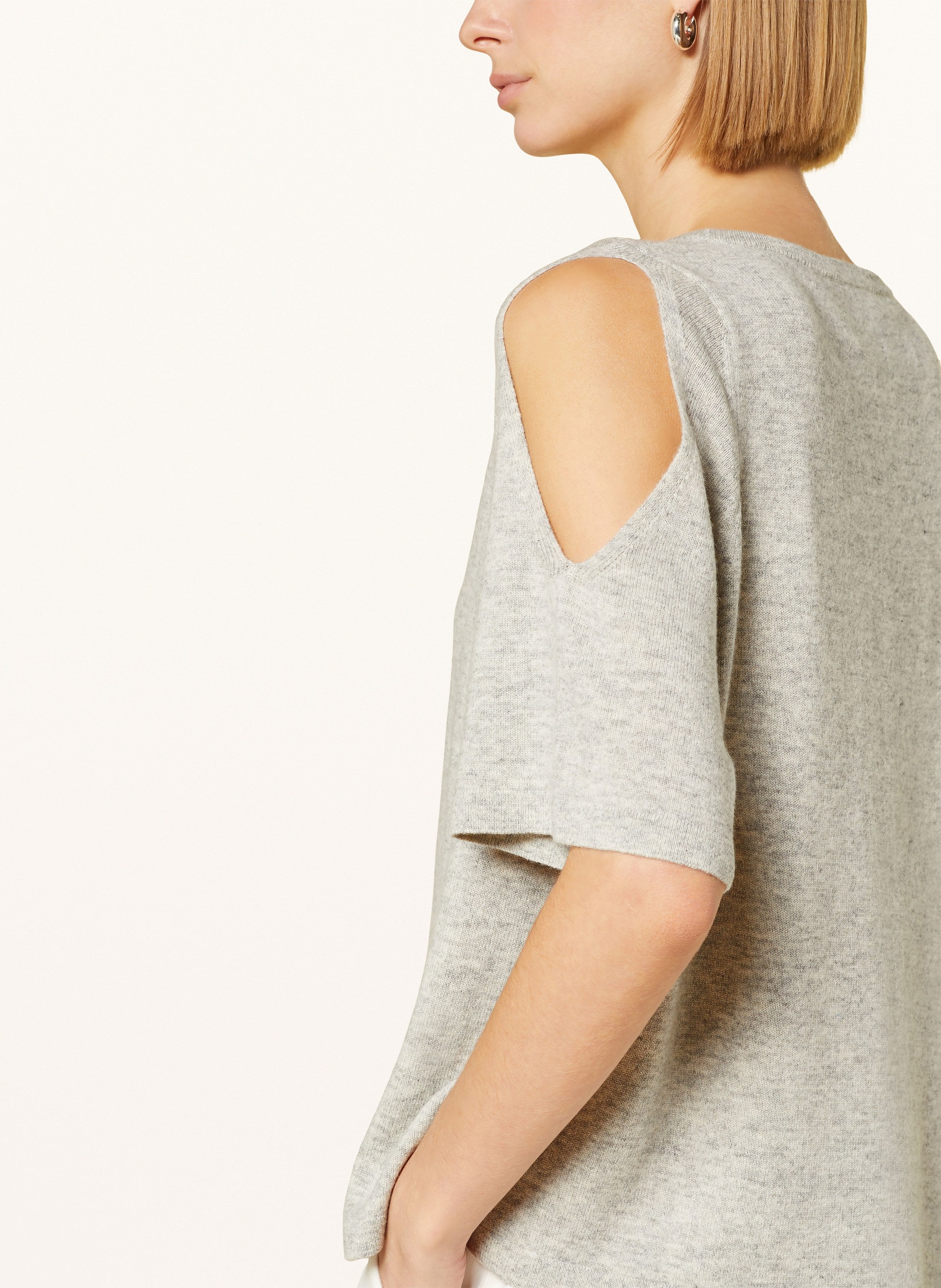Strickshirt mit Cashmere und Cut-outs