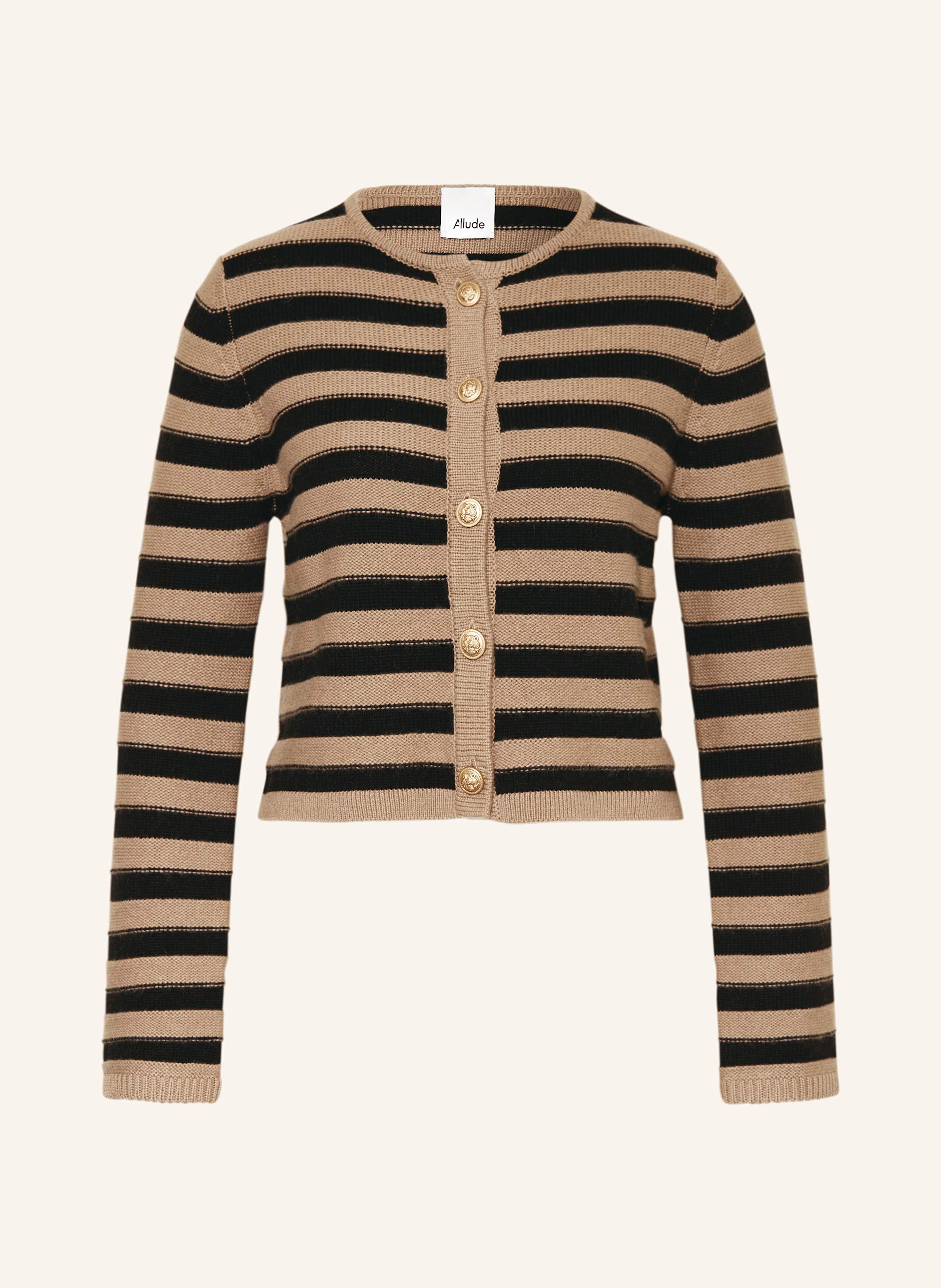 Cropped-Strickjacke mit Cashmere