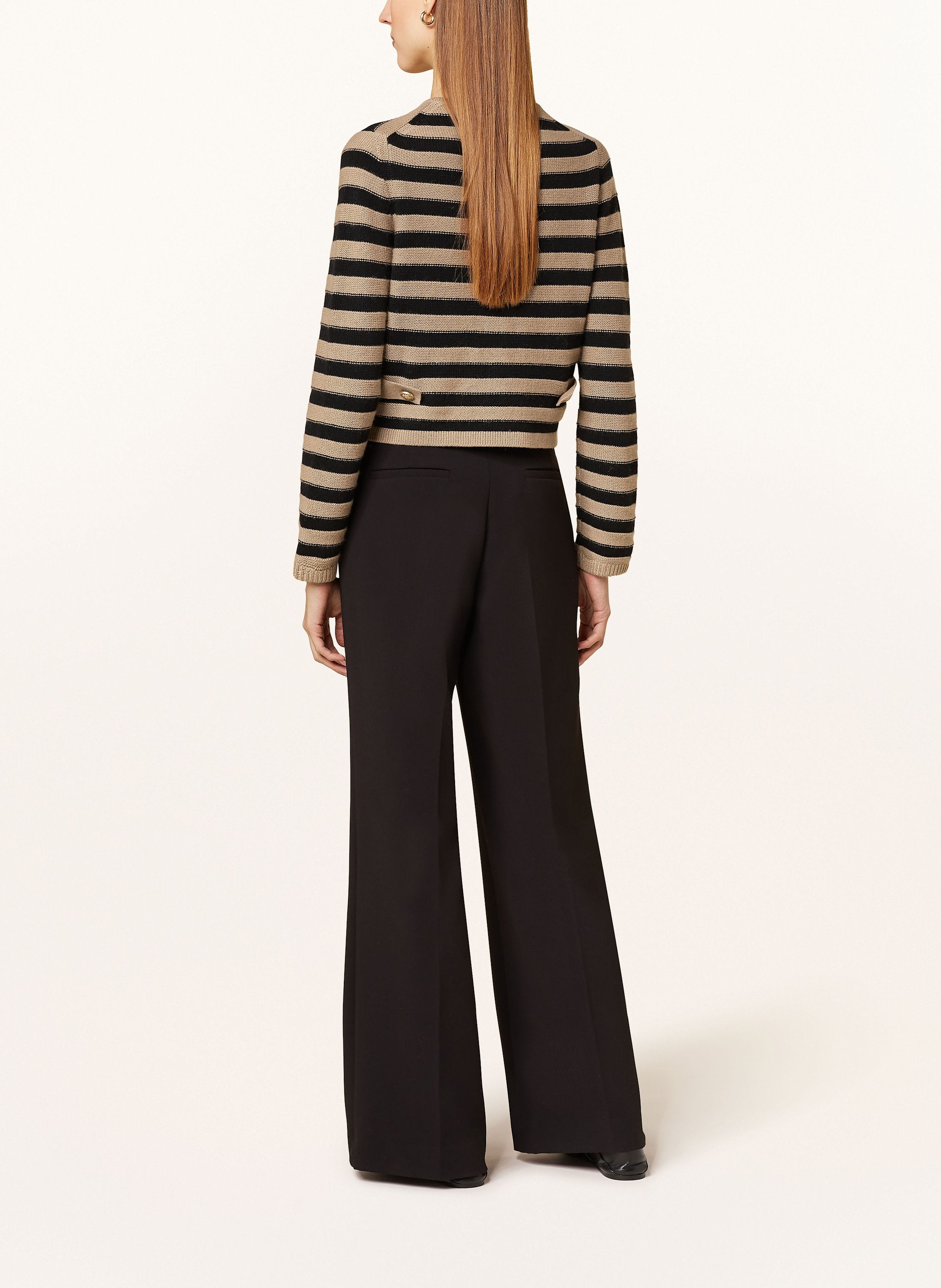 Cropped-Strickjacke mit Cashmere