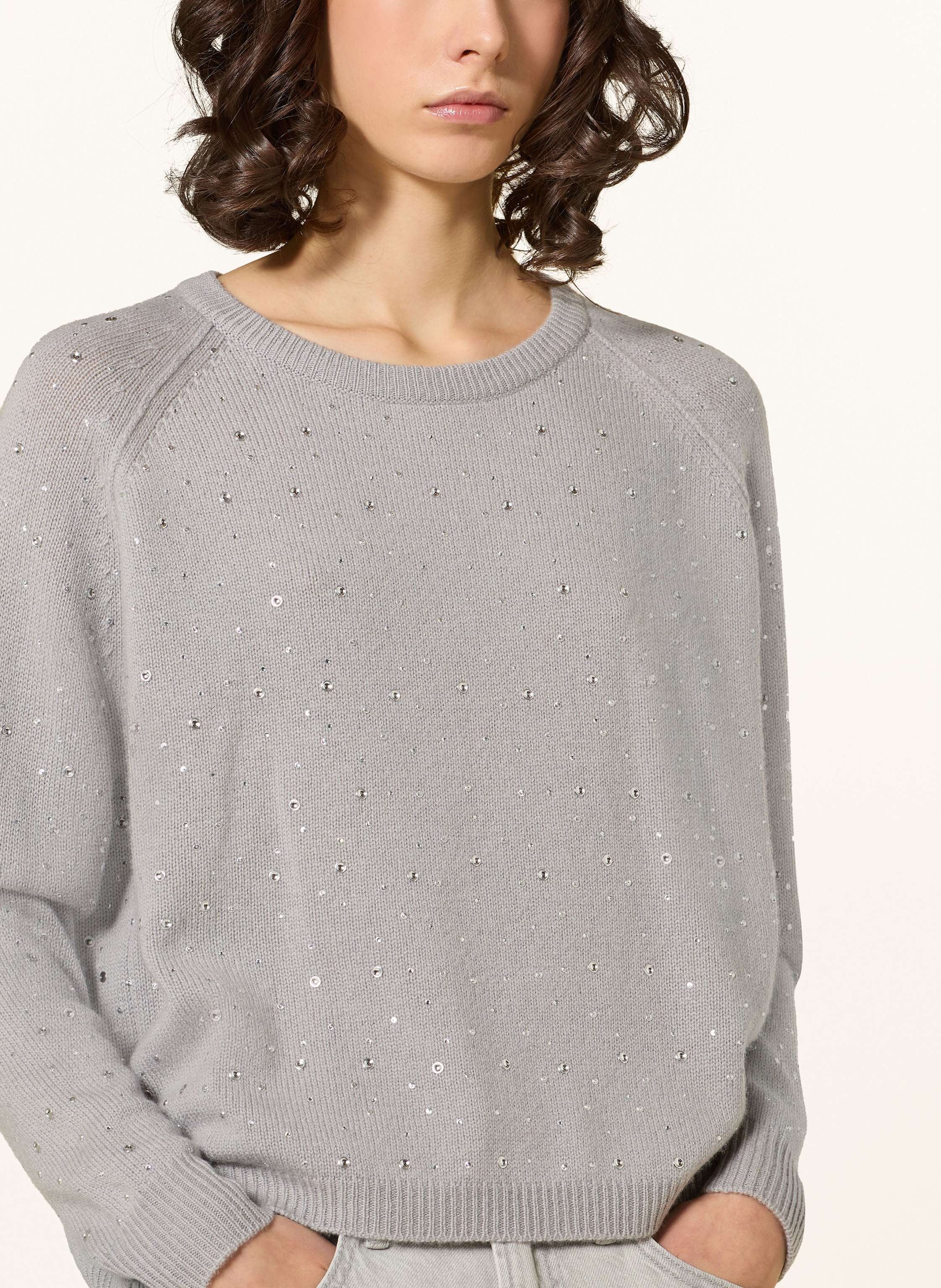 Pullover mit Cashmere und Schmucksteinen