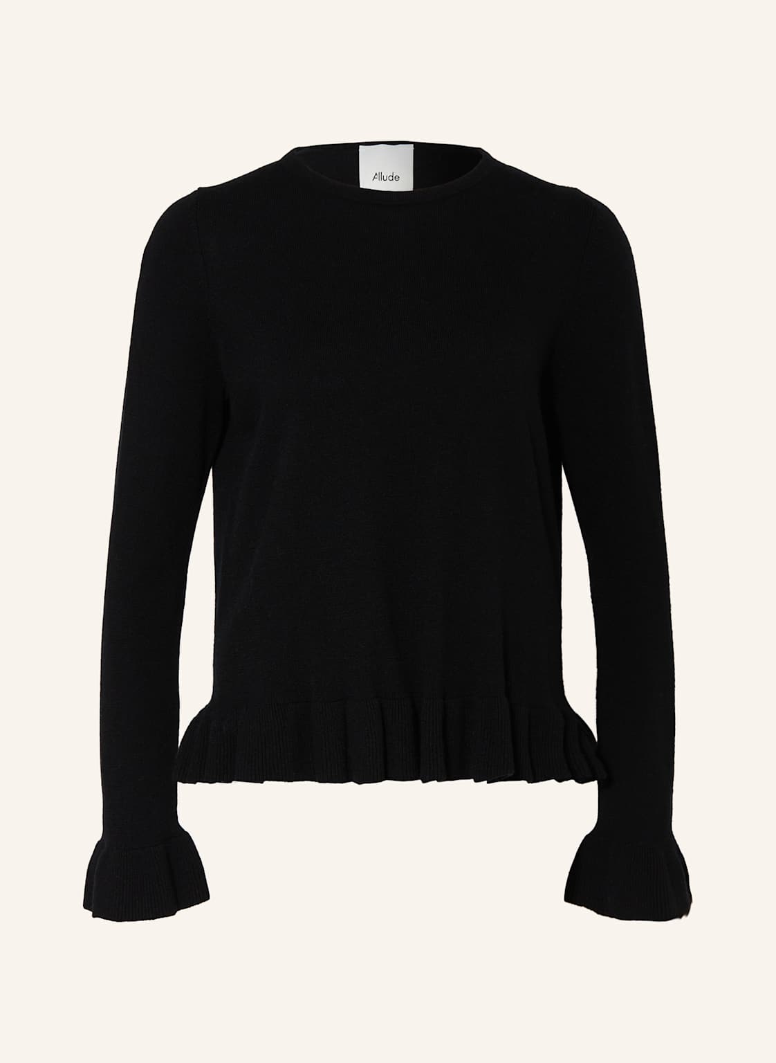 Pullover mit Cashmere und Volants