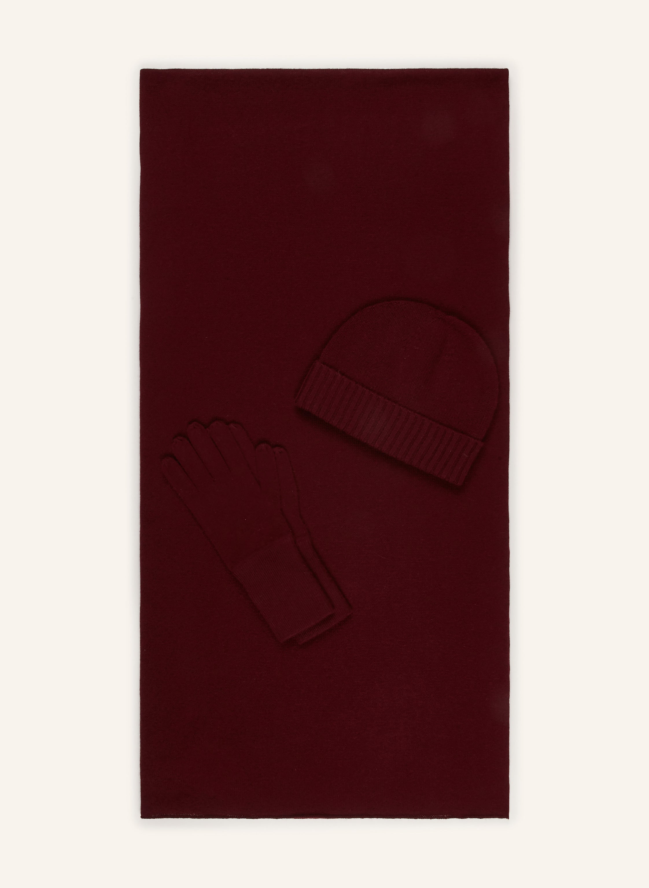 Set: Schal, Mütze und Handschuhe
