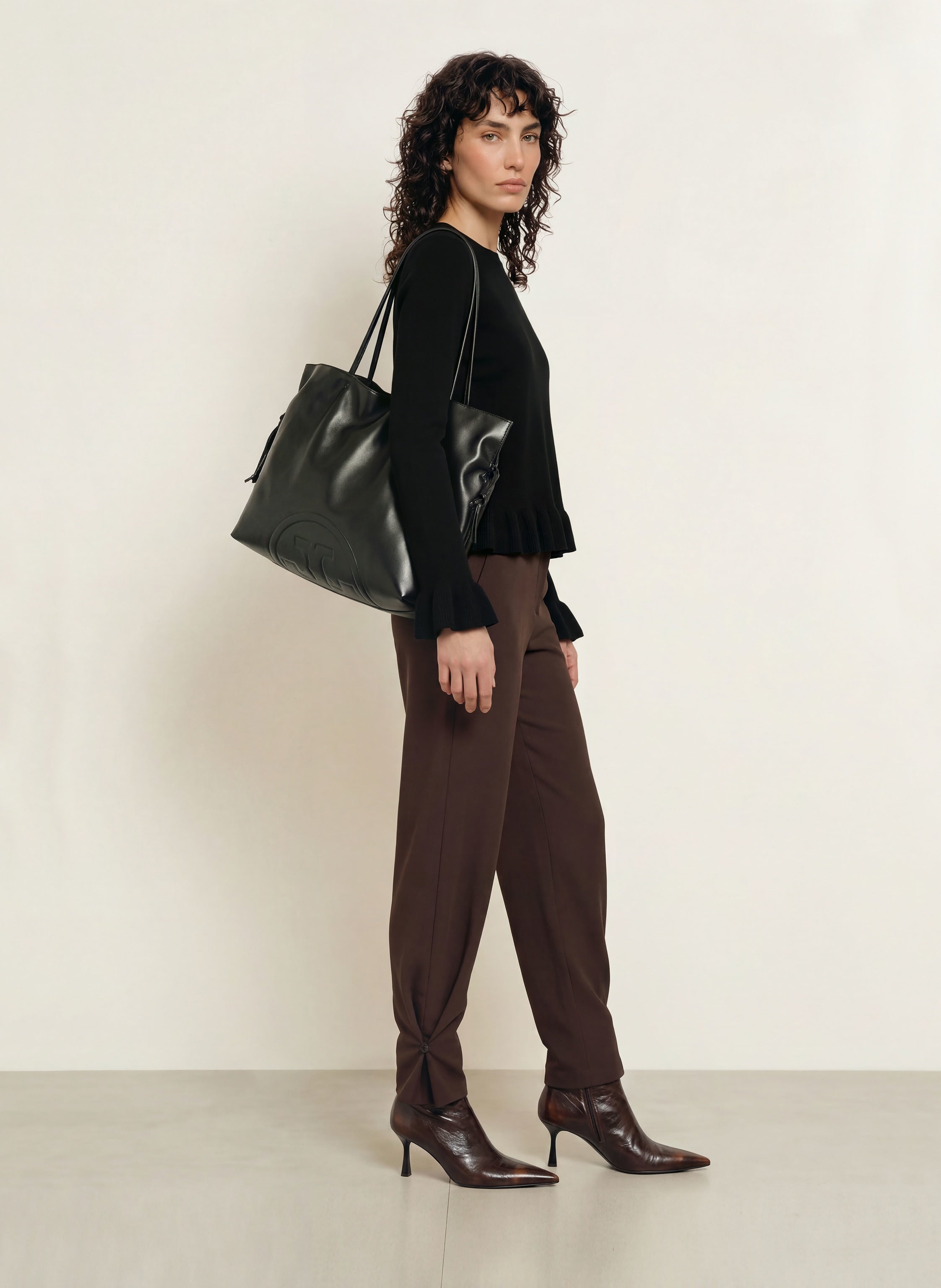 Pullover mit Cashmere und Volants