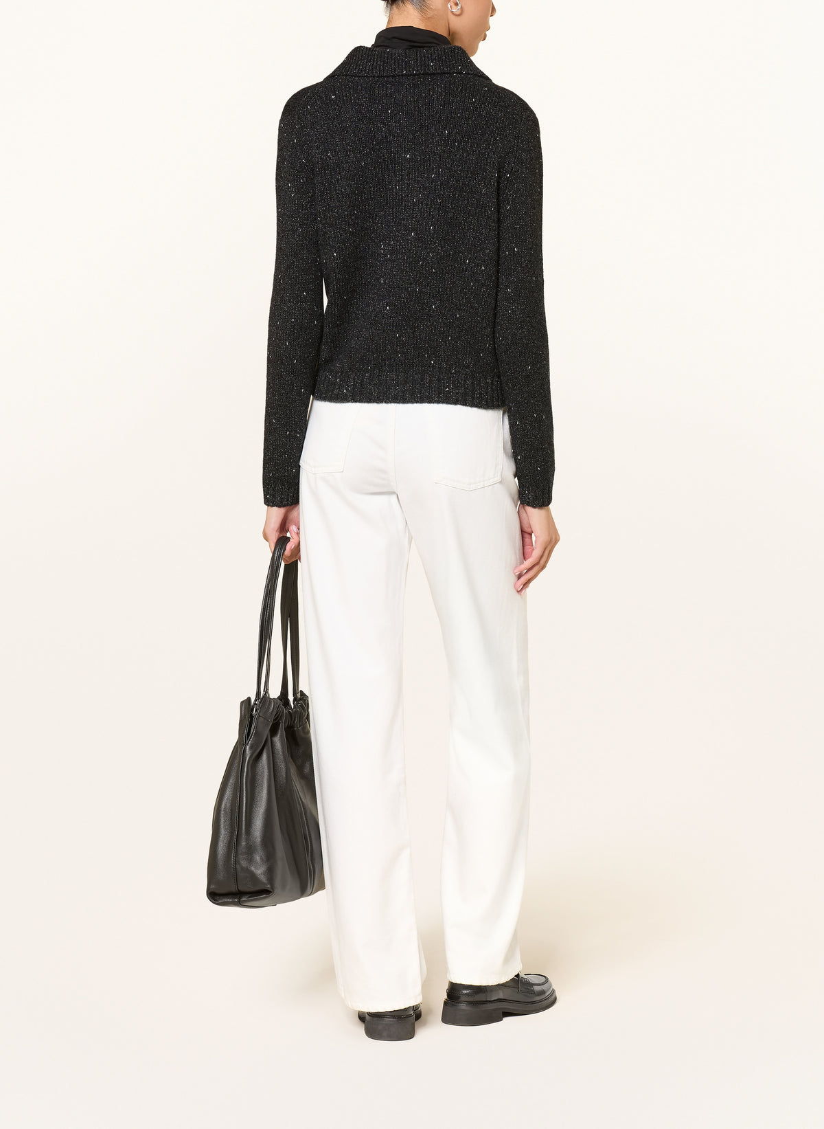 Strickjacke mit Cashmere und Glitzergarn