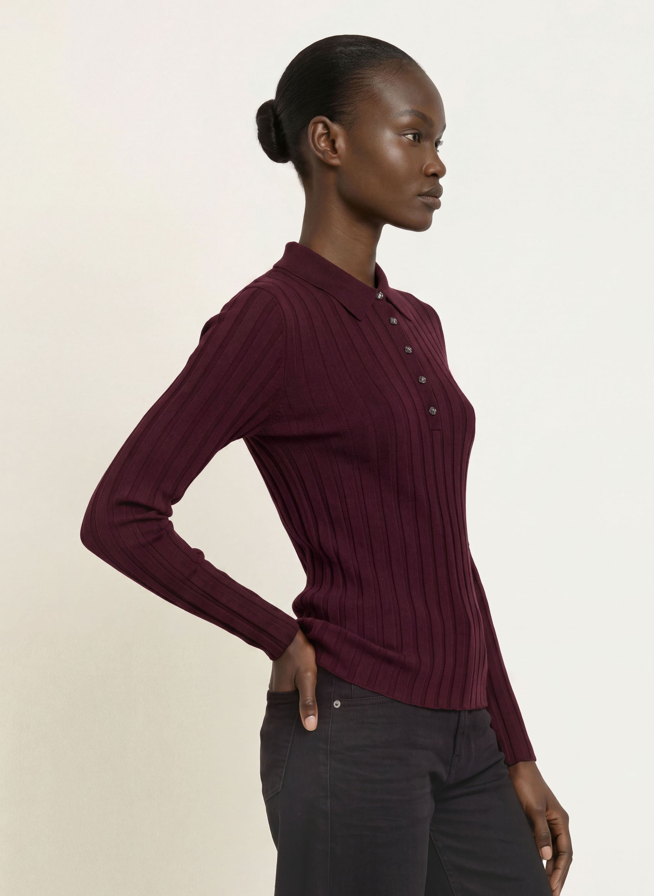 Strick-Poloshirt