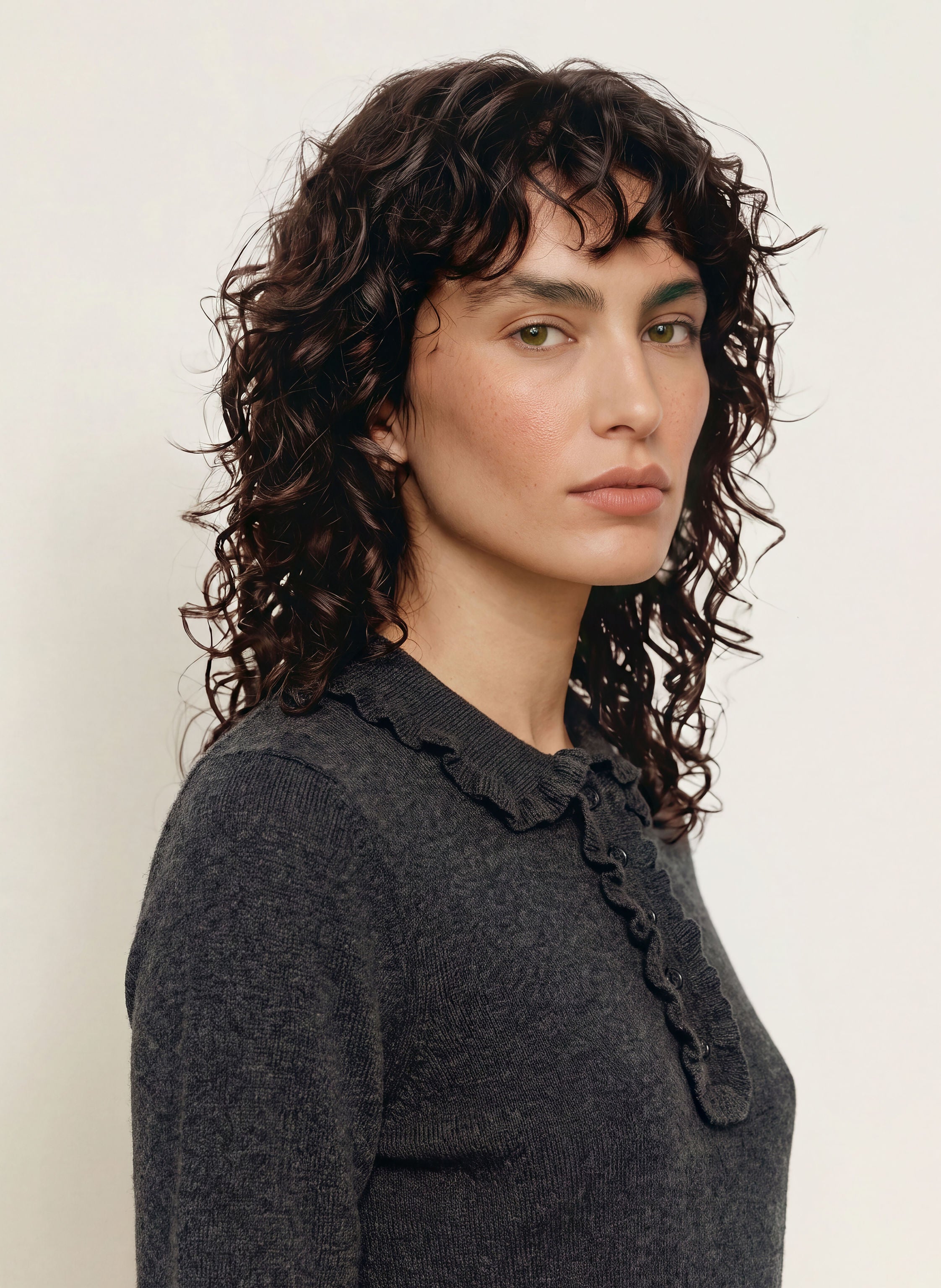 Pullover mit Cashmere und Rüschen