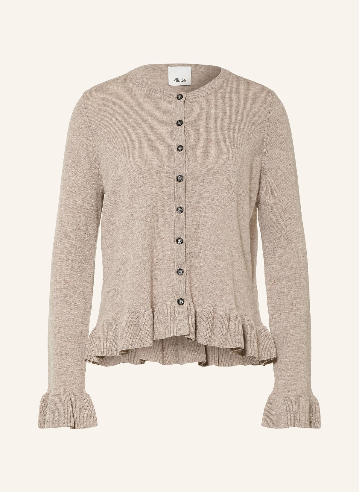 Strickjacke mit Cashmere und Rüschen