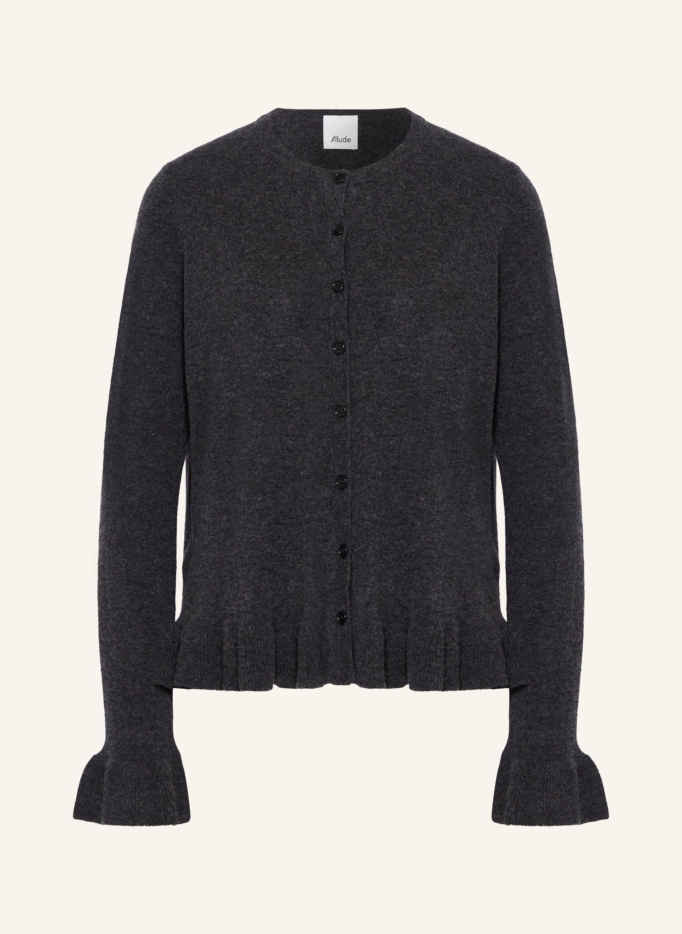 Strickjacke mit Cashmere und Rüschen
