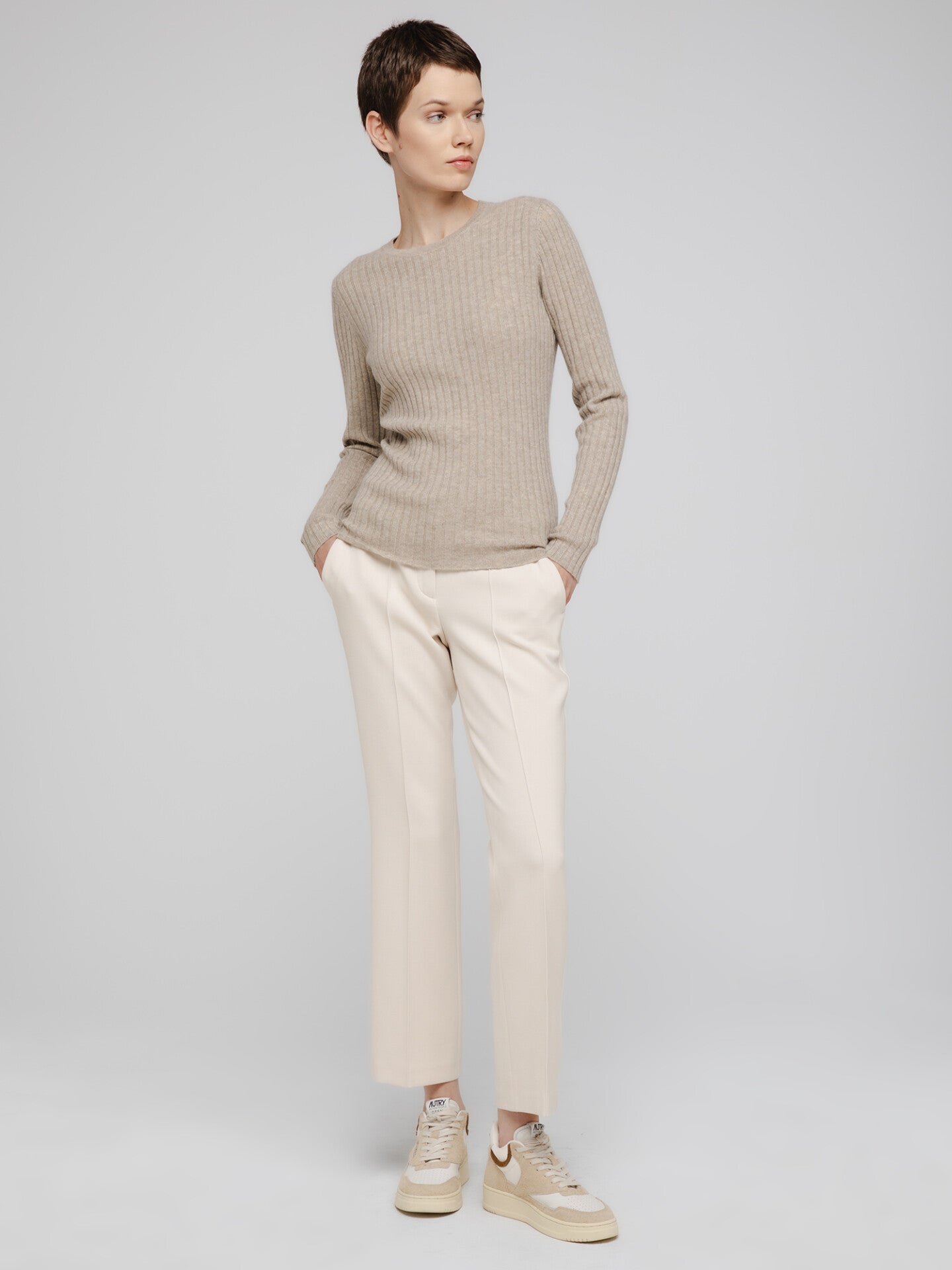 ALLUDE Pullover aus Cashmere Damen (46 BEIGE MEL.)
