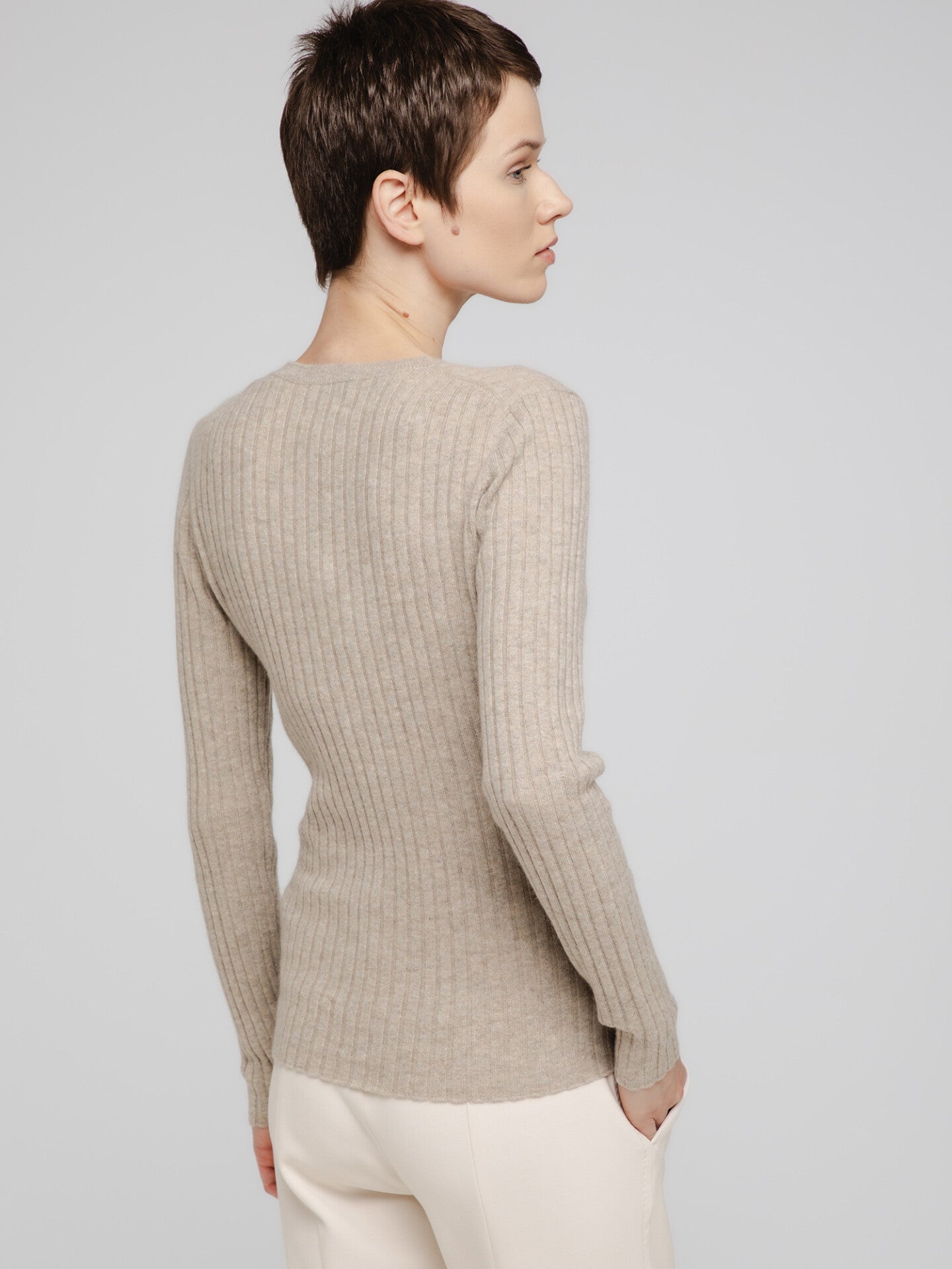 ALLUDE Pullover aus Cashmere Damen (46 BEIGE MEL.)