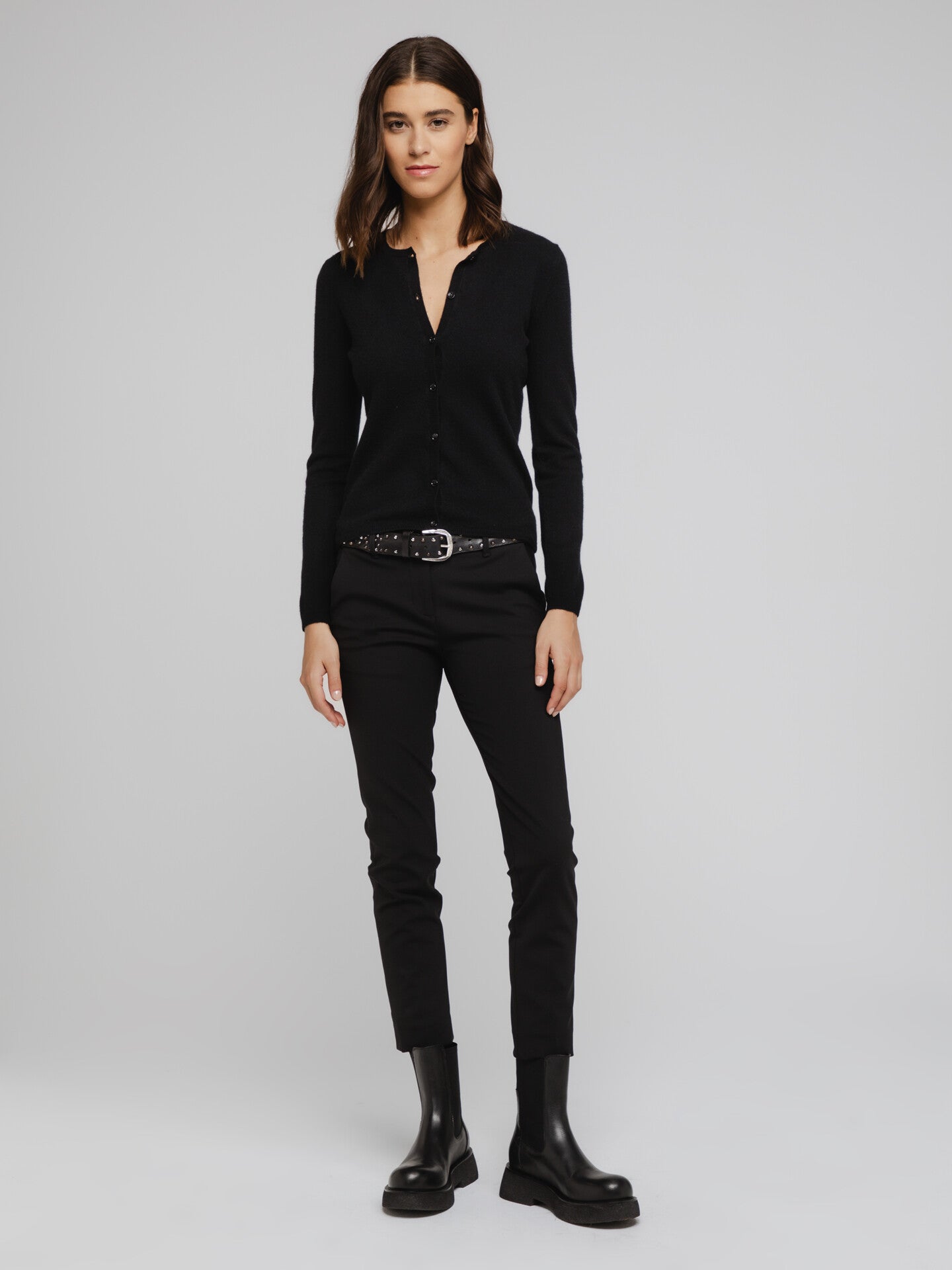 ALLUDE Strickjacke aus Cashmere Damen (90 SCHWARZ)