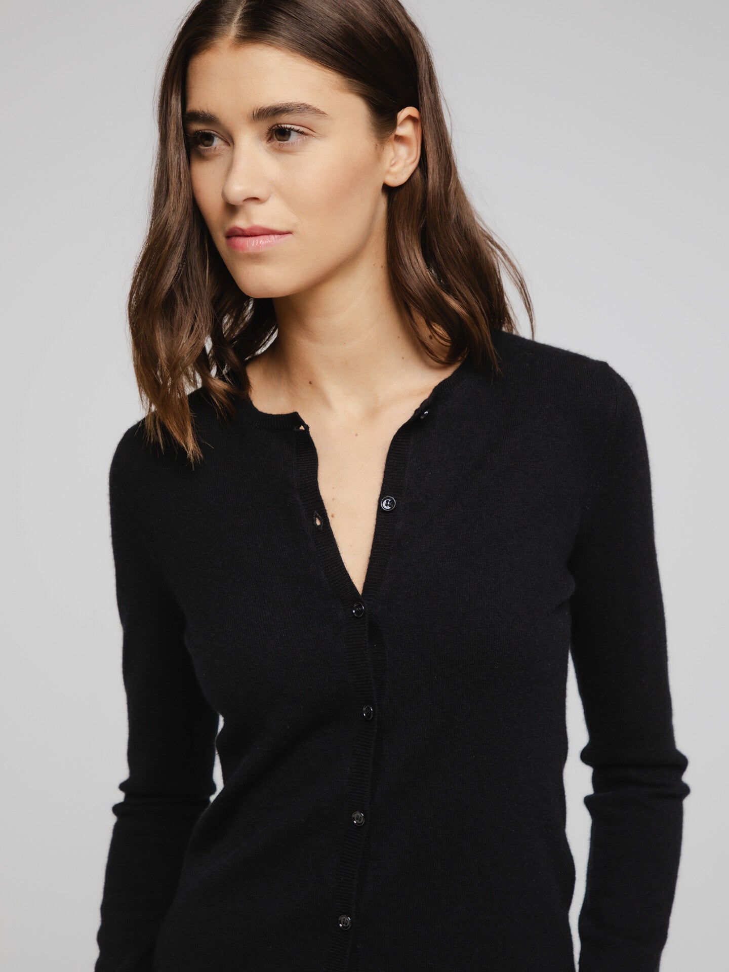 ALLUDE Strickjacke aus Cashmere Damen (90 SCHWARZ)