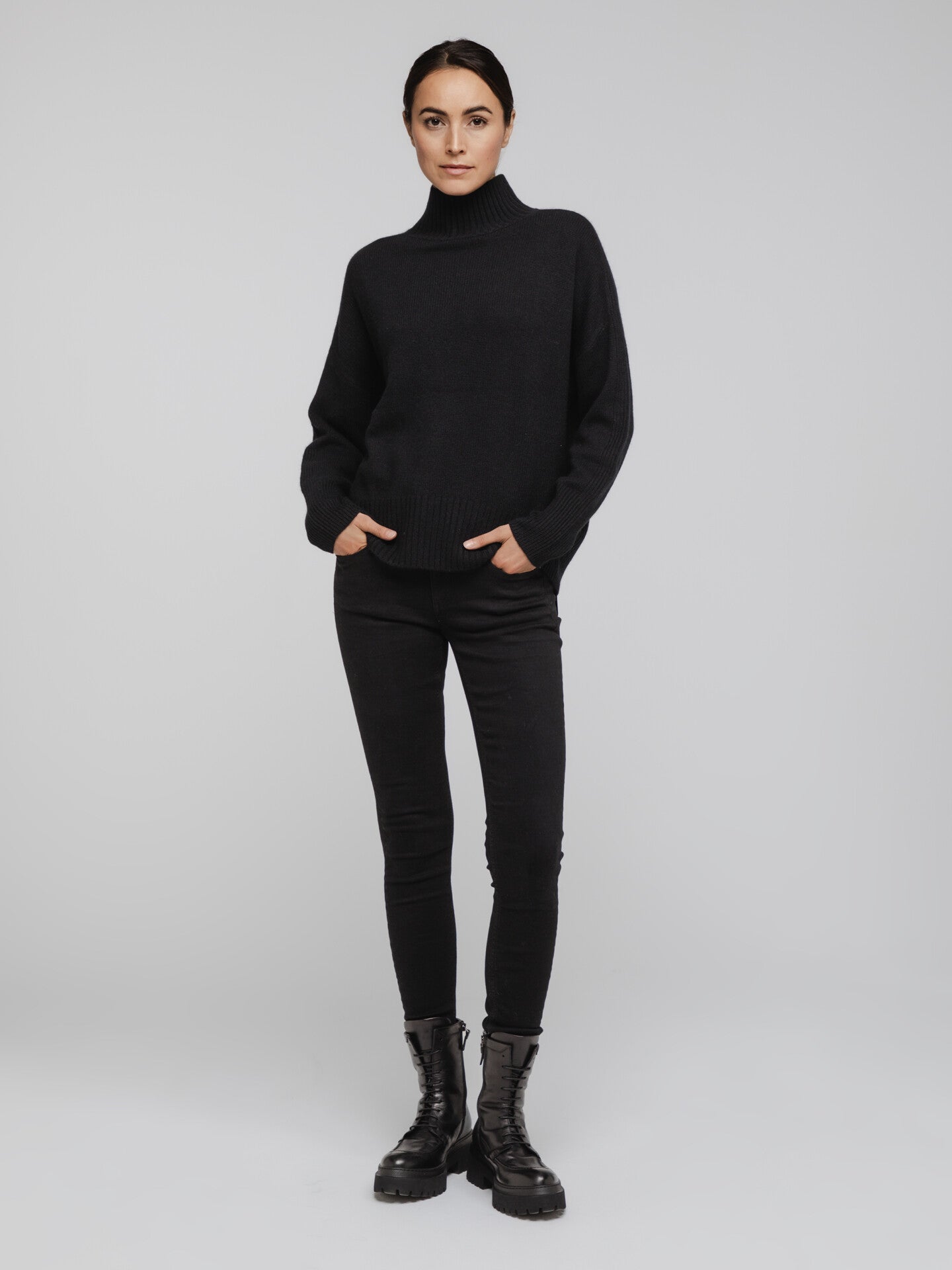 ALLUDE Turtleneck Pullover aus Cashmere Damen (90 SCHWARZ)