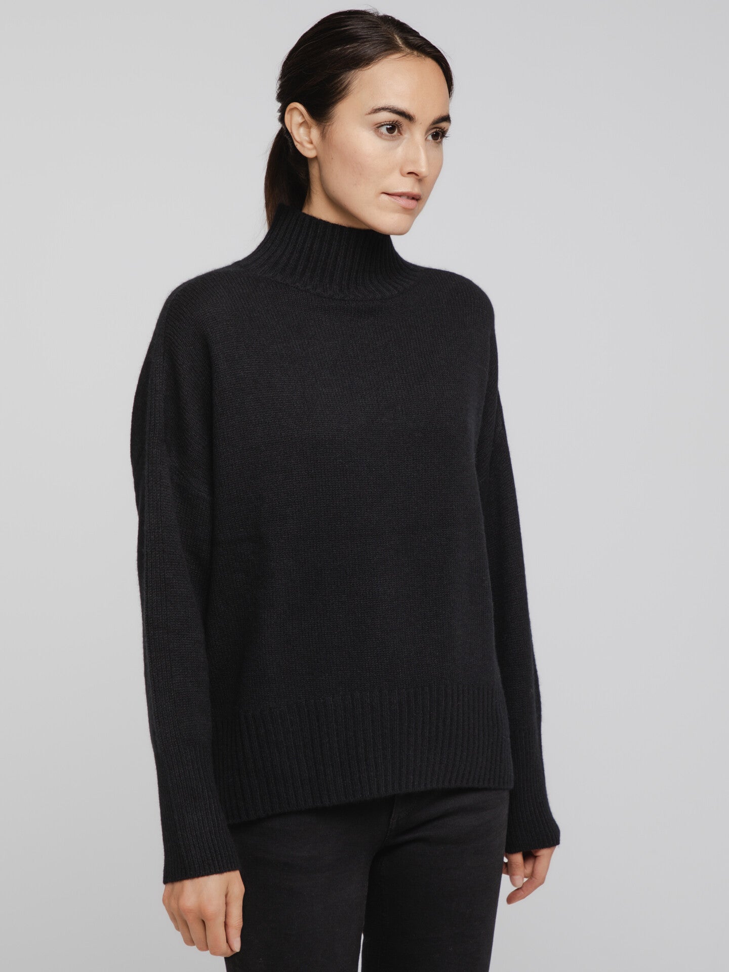 ALLUDE Turtleneck Pullover aus Cashmere Damen (90 SCHWARZ)
