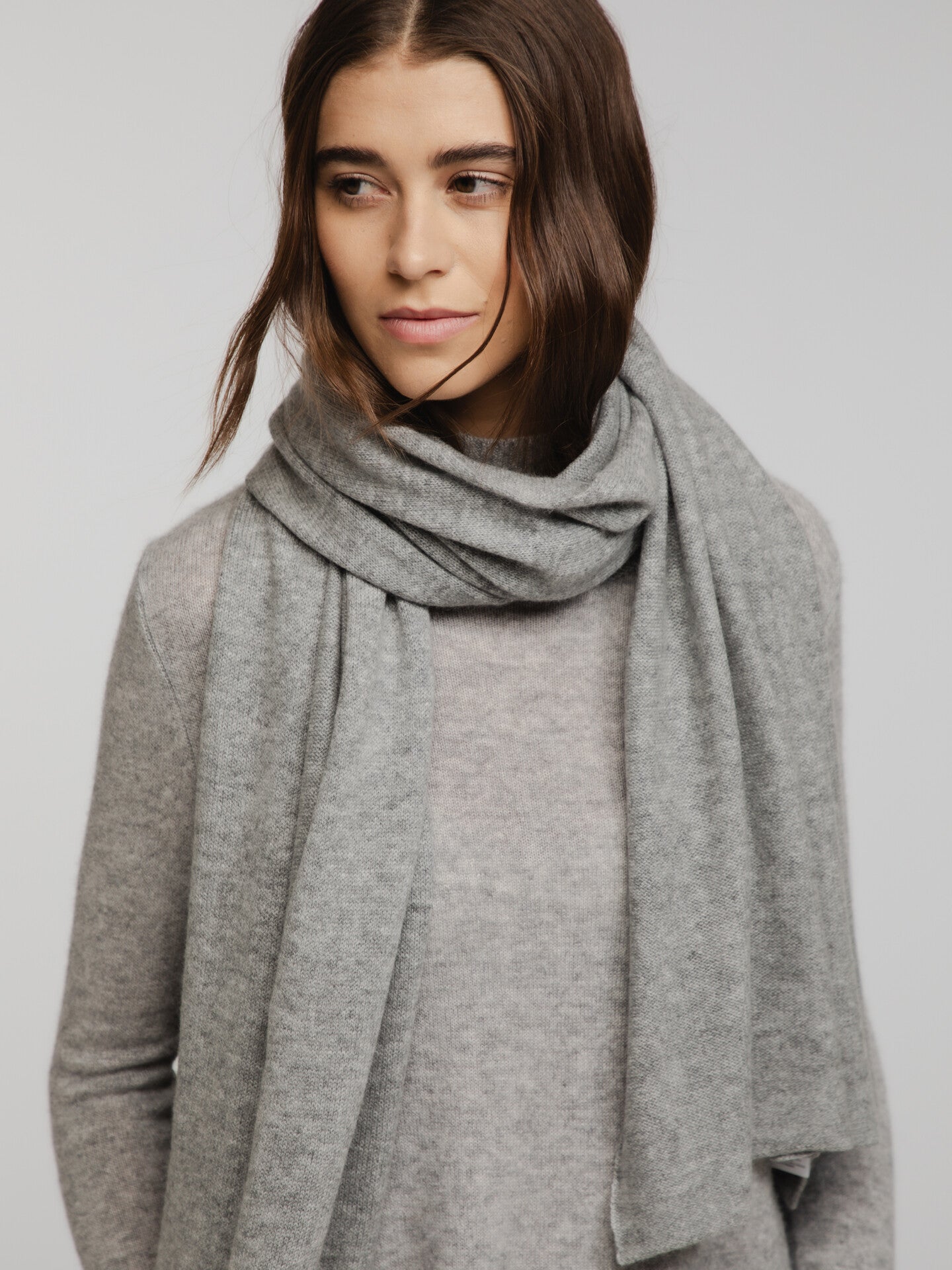 ALLUDE Schal aus Cashmere Damen (83 GRAU MEL.)