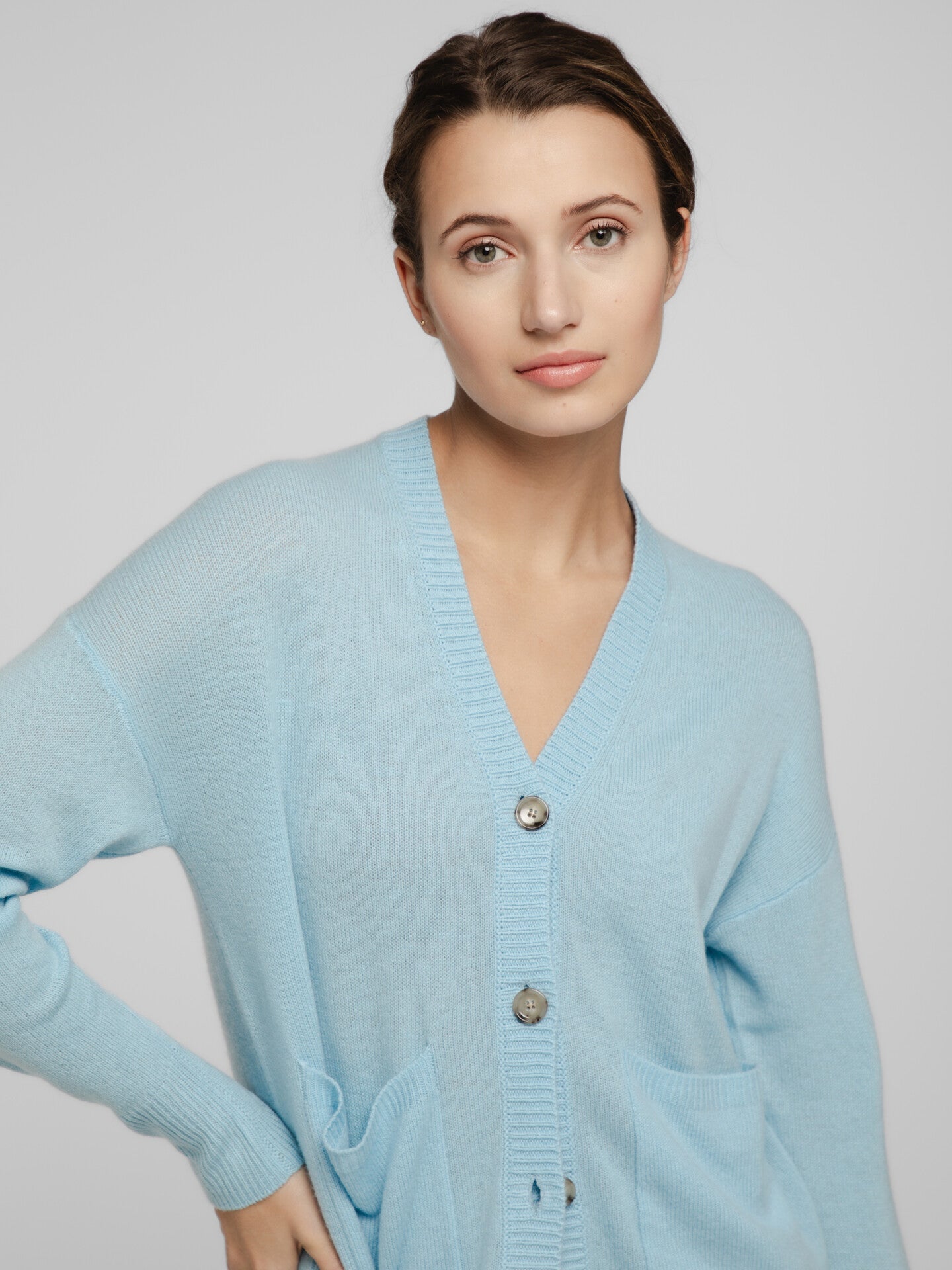 ALLUDE Strickjacke aus Cashmere Damen (12 HBLAU)