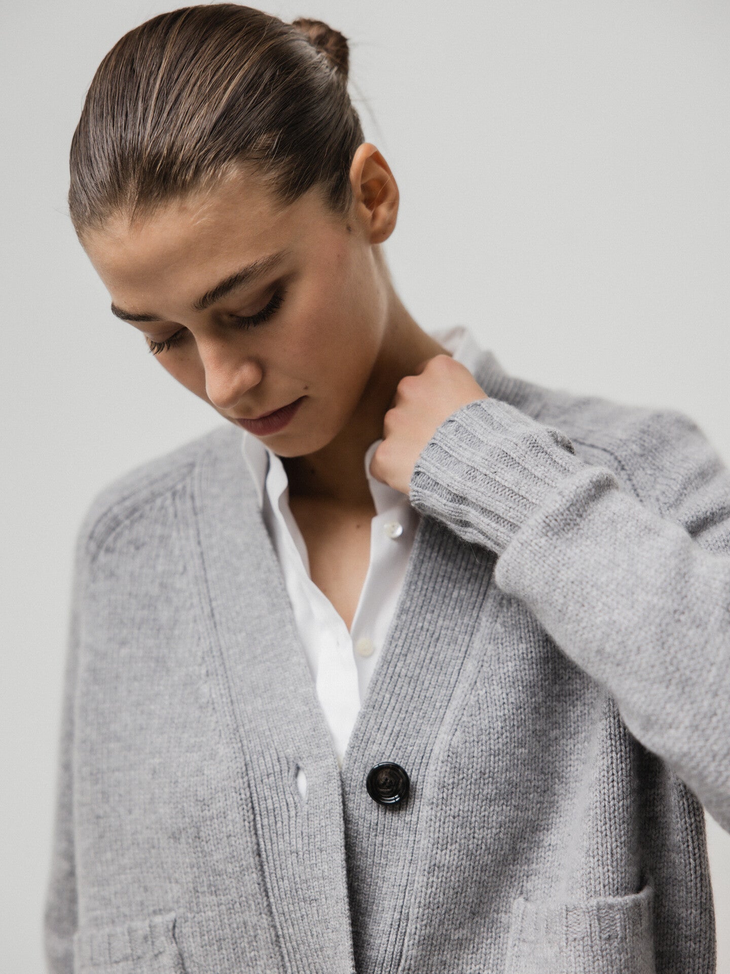 ALLUDE Strickjacke aus Schurwolle Damen (83 GRAU MEL.)