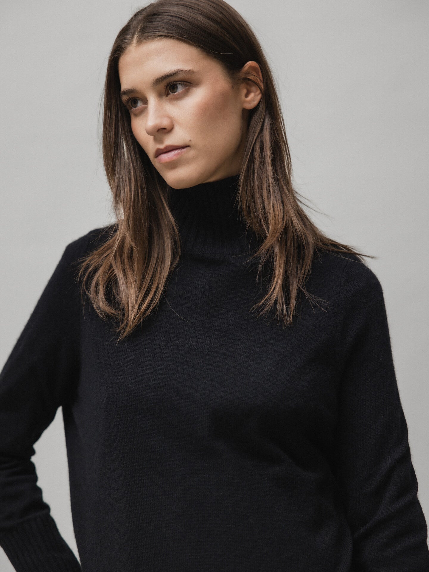 ALLUDE Turtleneck Pullover aus Cashmere Damen (90 SCHWARZ)