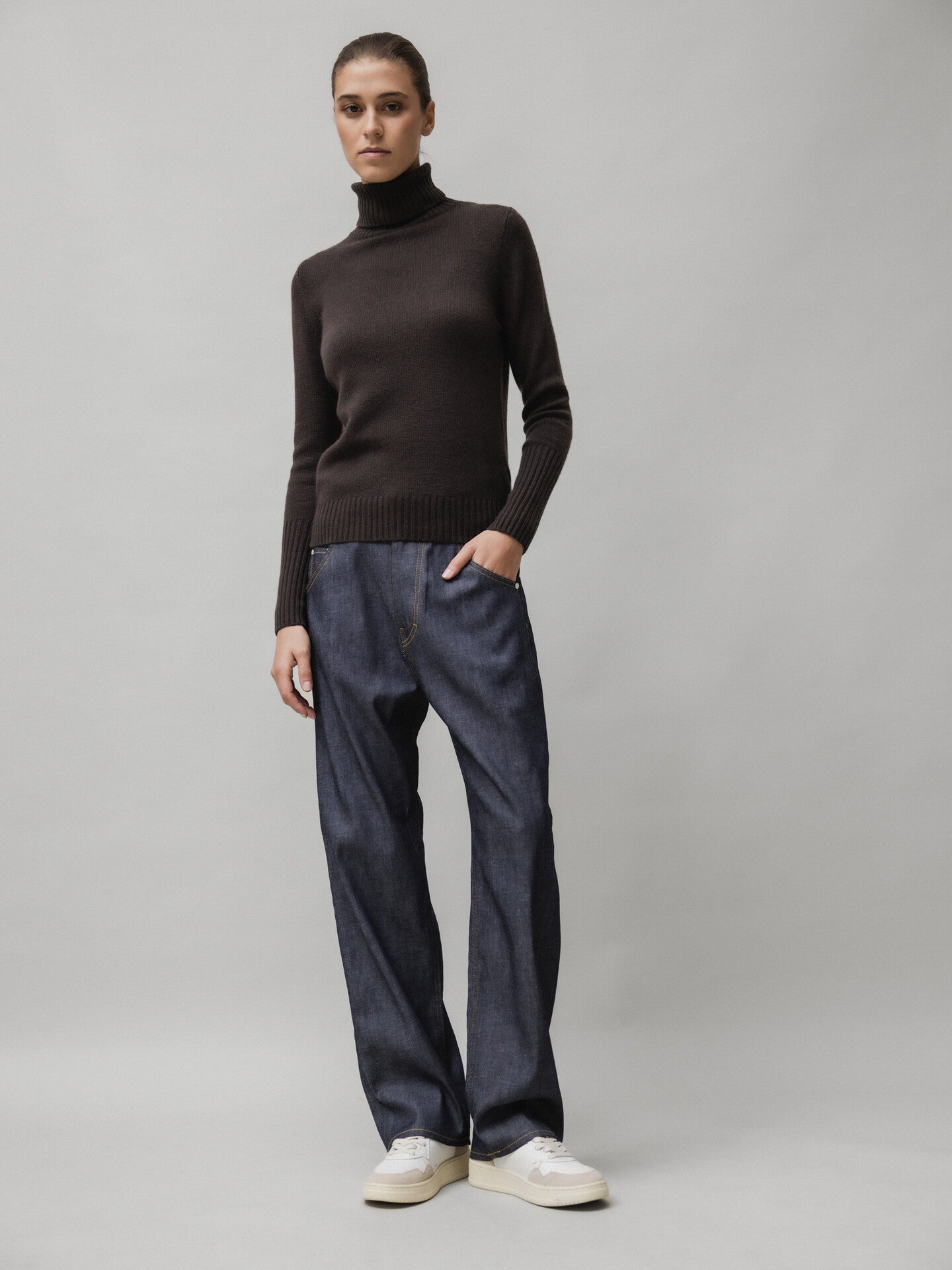 ALLUDE Rollkragenpullover aus Cashmere Damen (49 BRAUN)