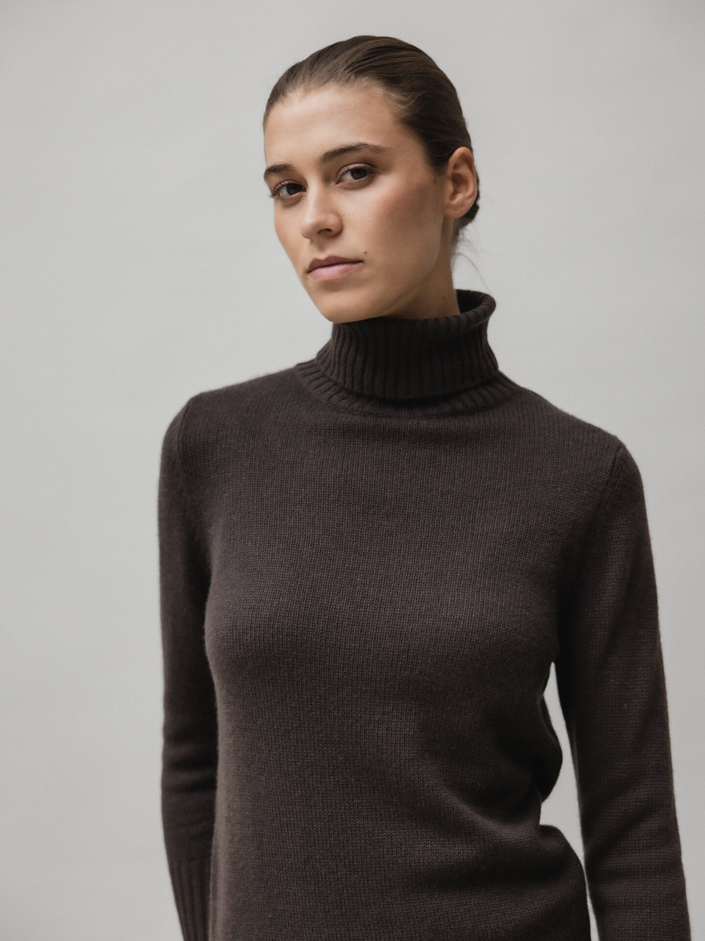 ALLUDE Rollkragenpullover aus Cashmere Damen (49 BRAUN)