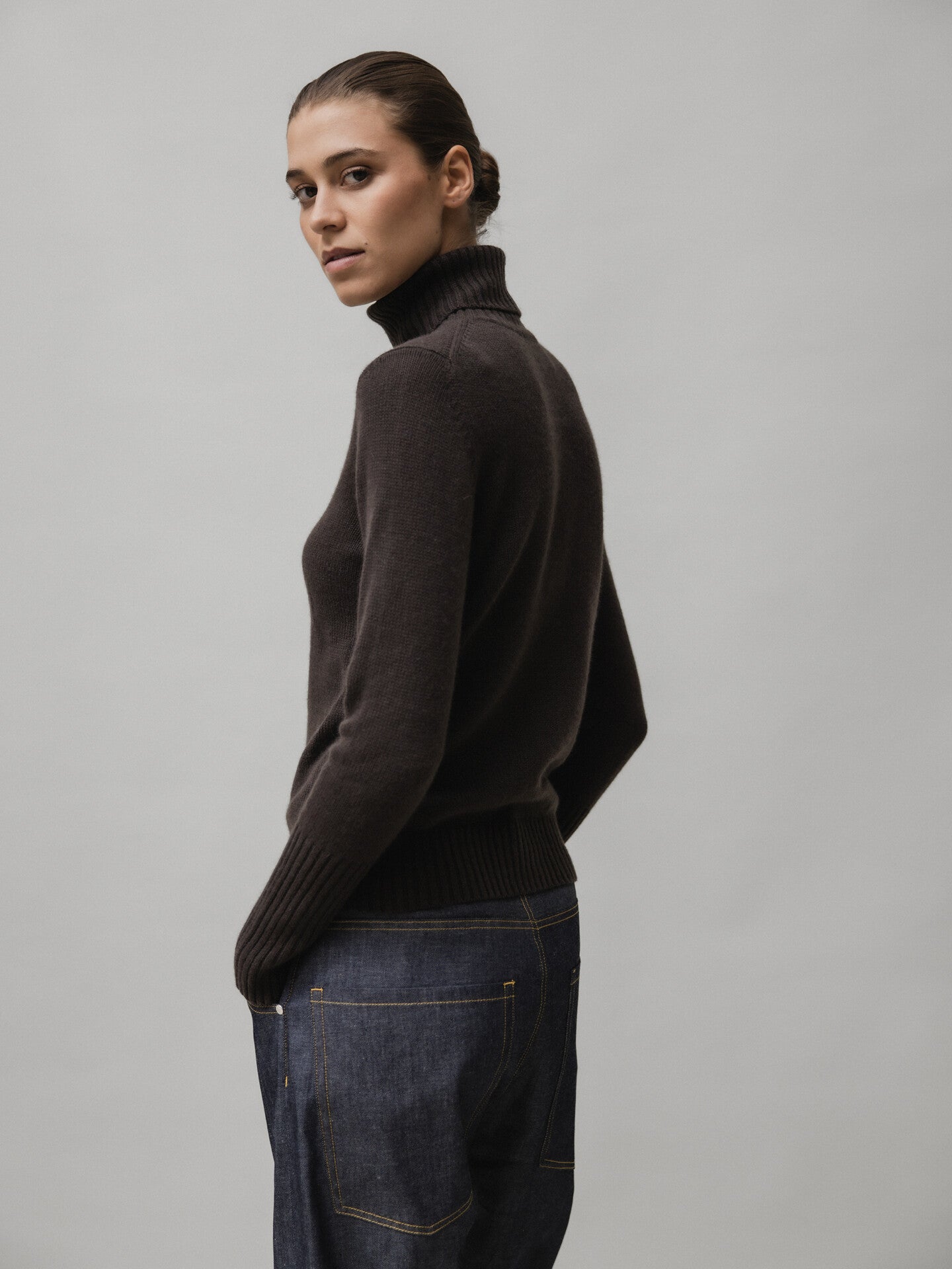 ALLUDE Rollkragenpullover aus Cashmere Damen (49 BRAUN)