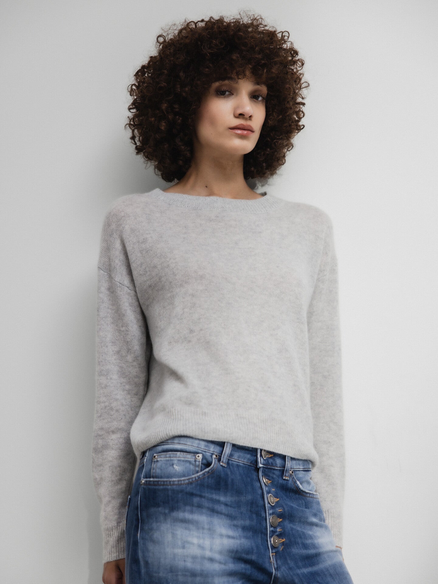 ALLUDE Pullover aus Cashmere Damen (81 H. GRAU MEL)