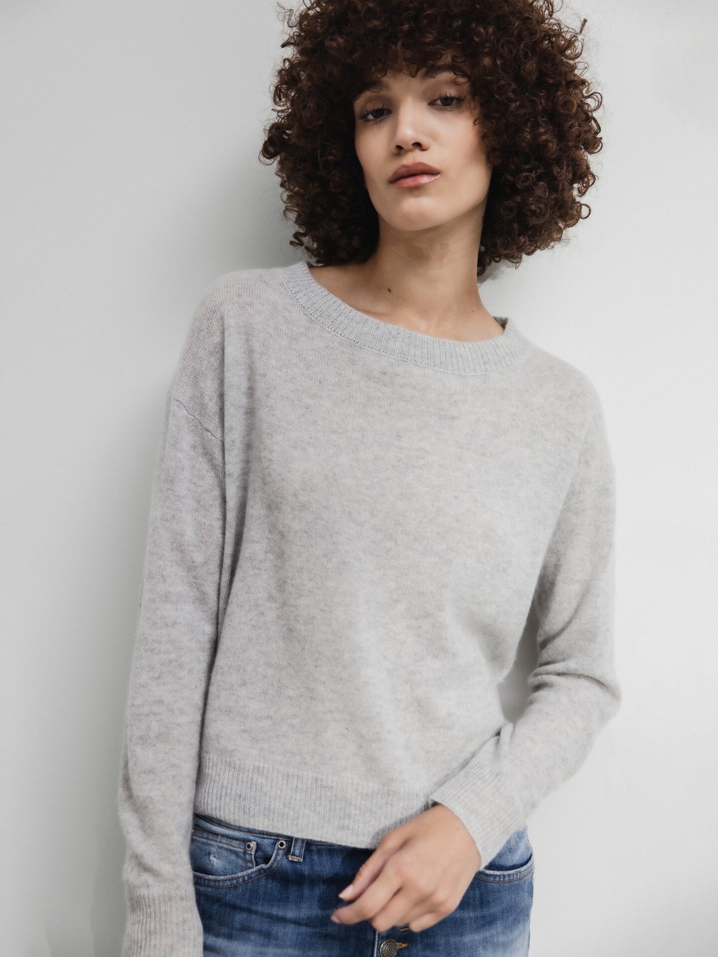 ALLUDE Pullover aus Cashmere Damen (81 H. GRAU MEL)