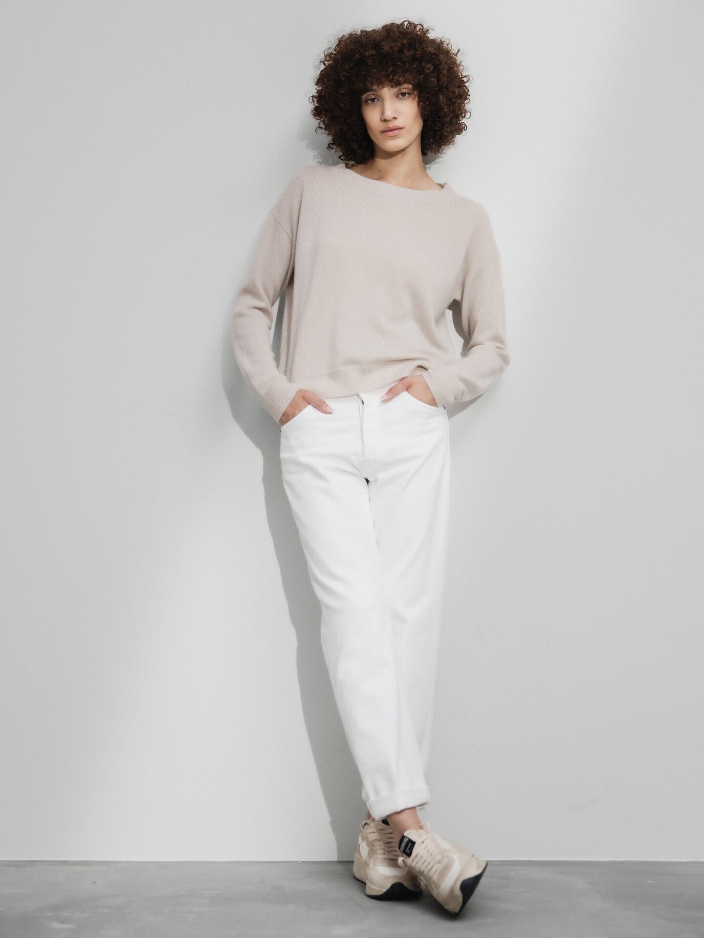 ALLUDE Pullover aus Cashmere Damen (42 D.SAND)