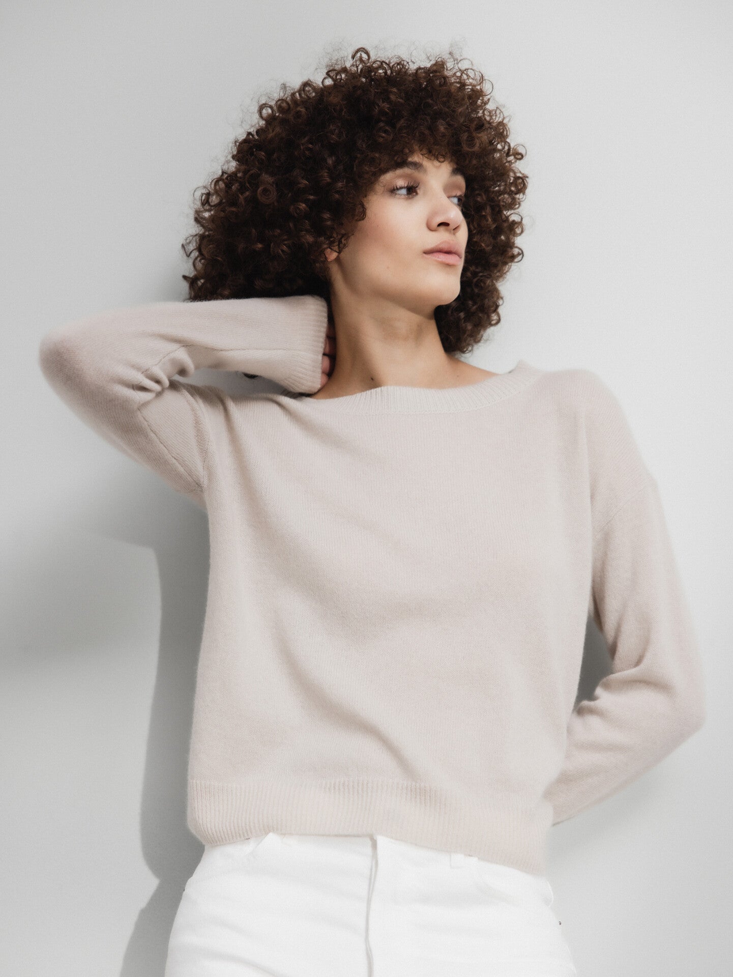 ALLUDE Pullover aus Cashmere Damen (42 D.SAND)