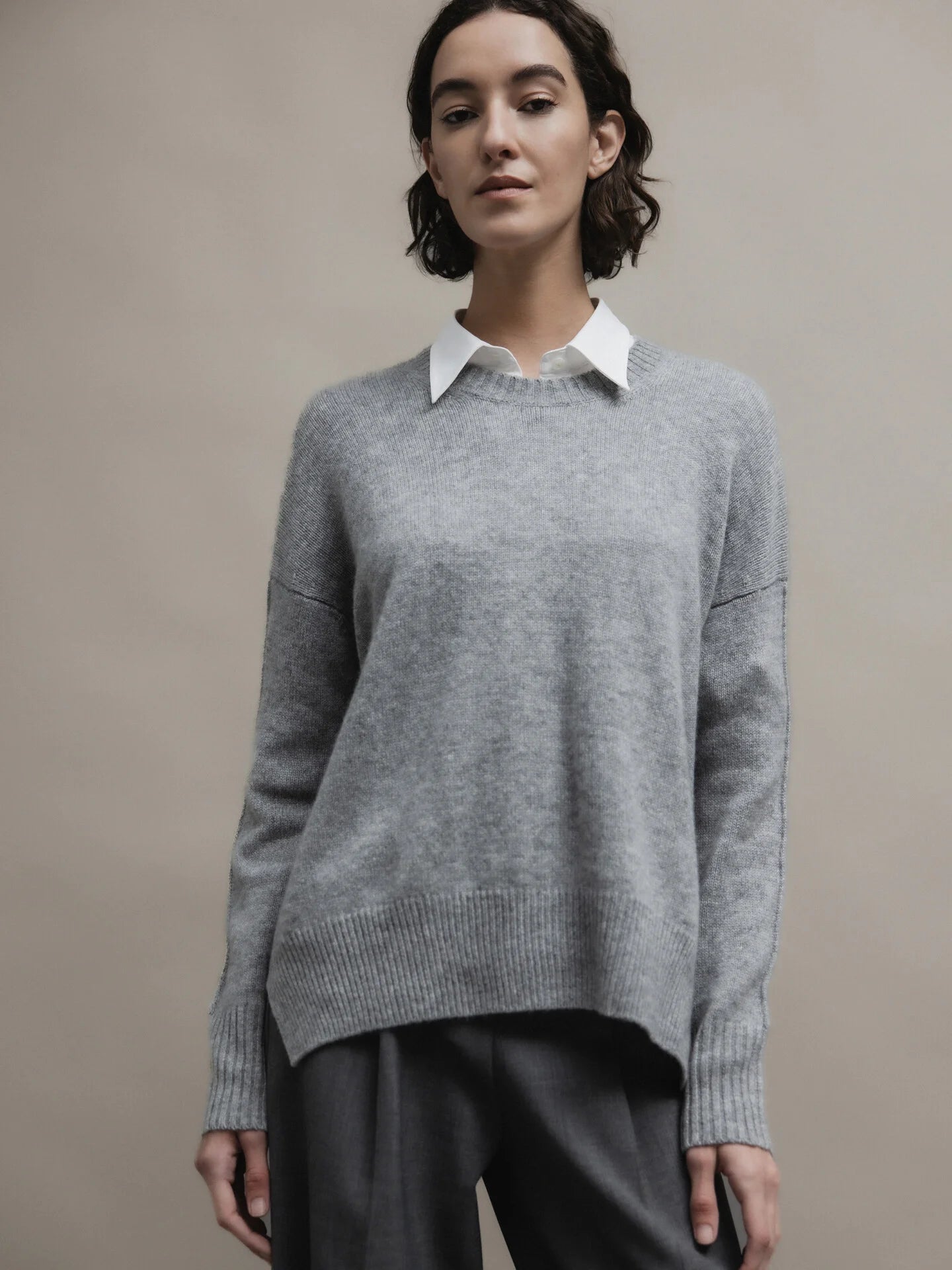 ALLUDE Pullover aus Cashmere Damen (83 GRAU MEL.)