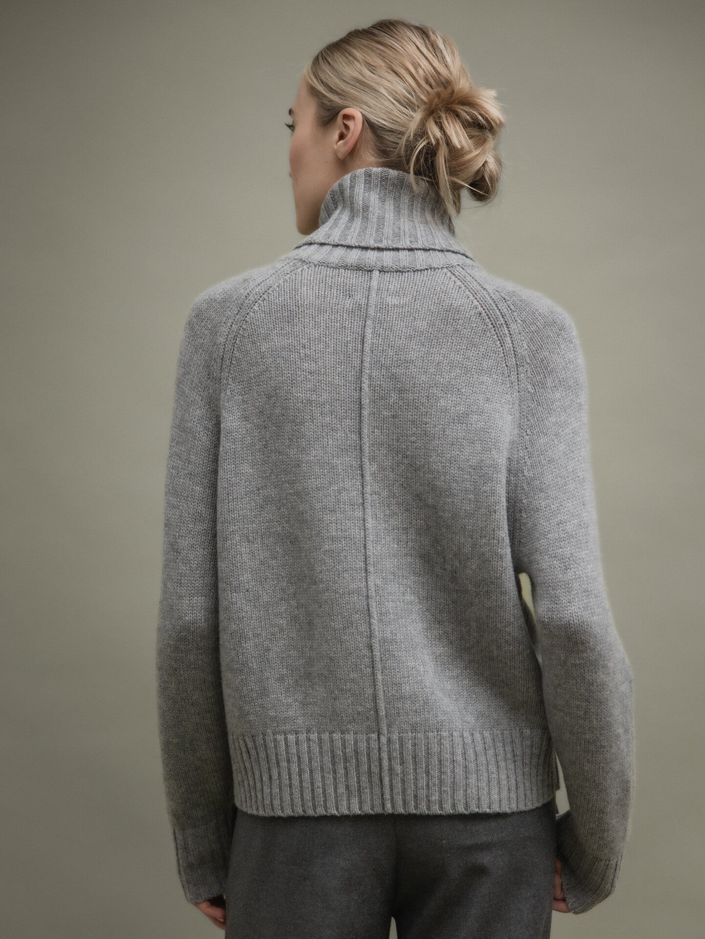 ALLUDE Rollkragenpullover aus Schurwolle Damen (83 GRAU MEL.)