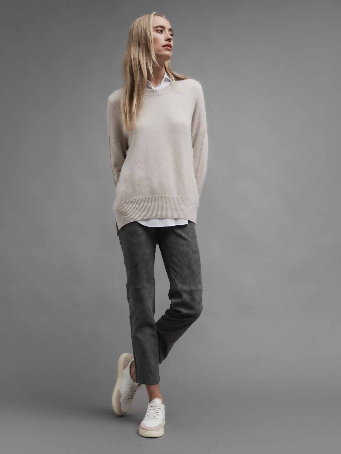 ALLUDE Pullover aus Cashmere Damen (42 D. SAND)