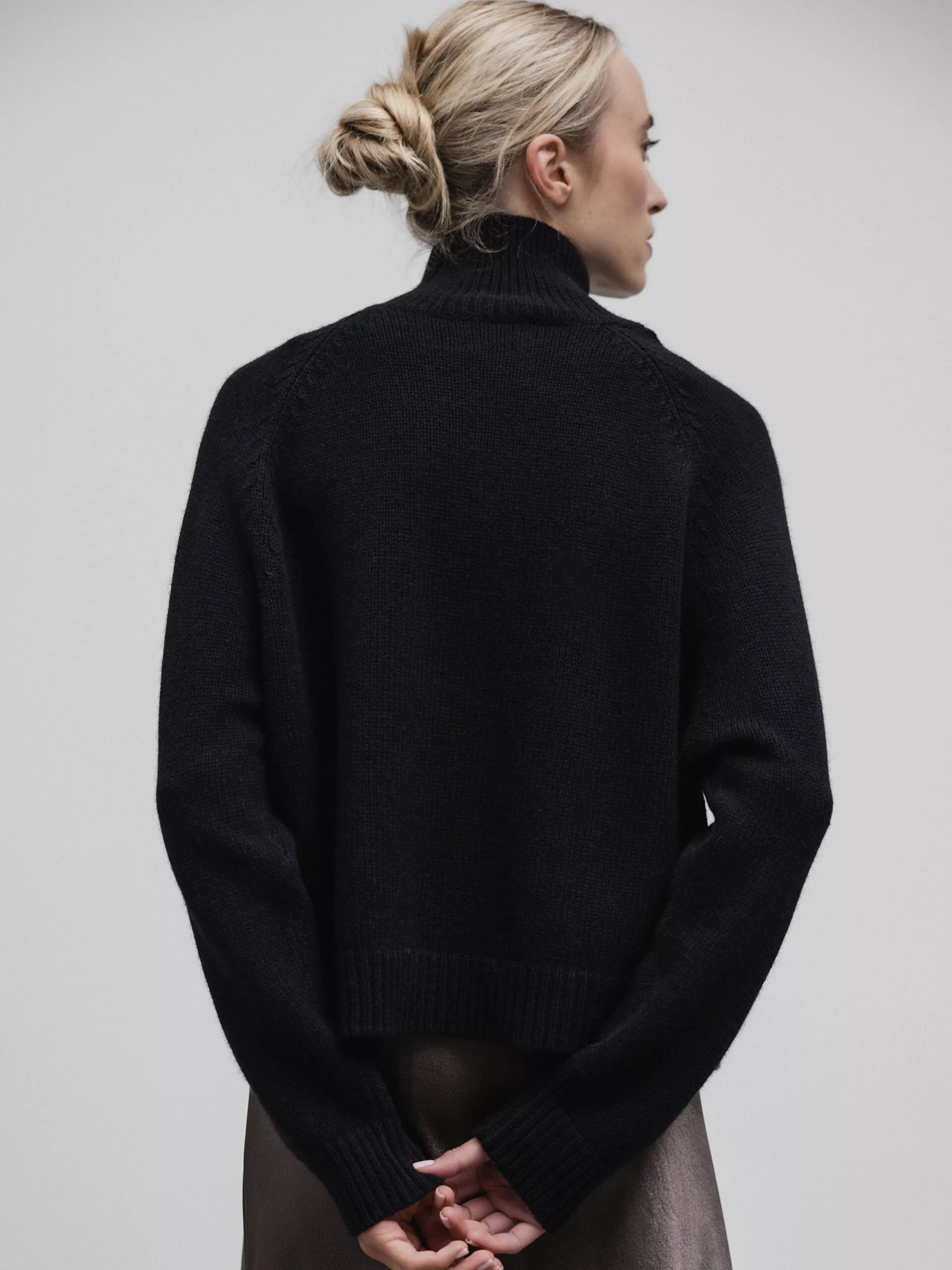 ALLUDE Turtleneck Pullover aus Schurwolle Damen (90 SCHWARZ)