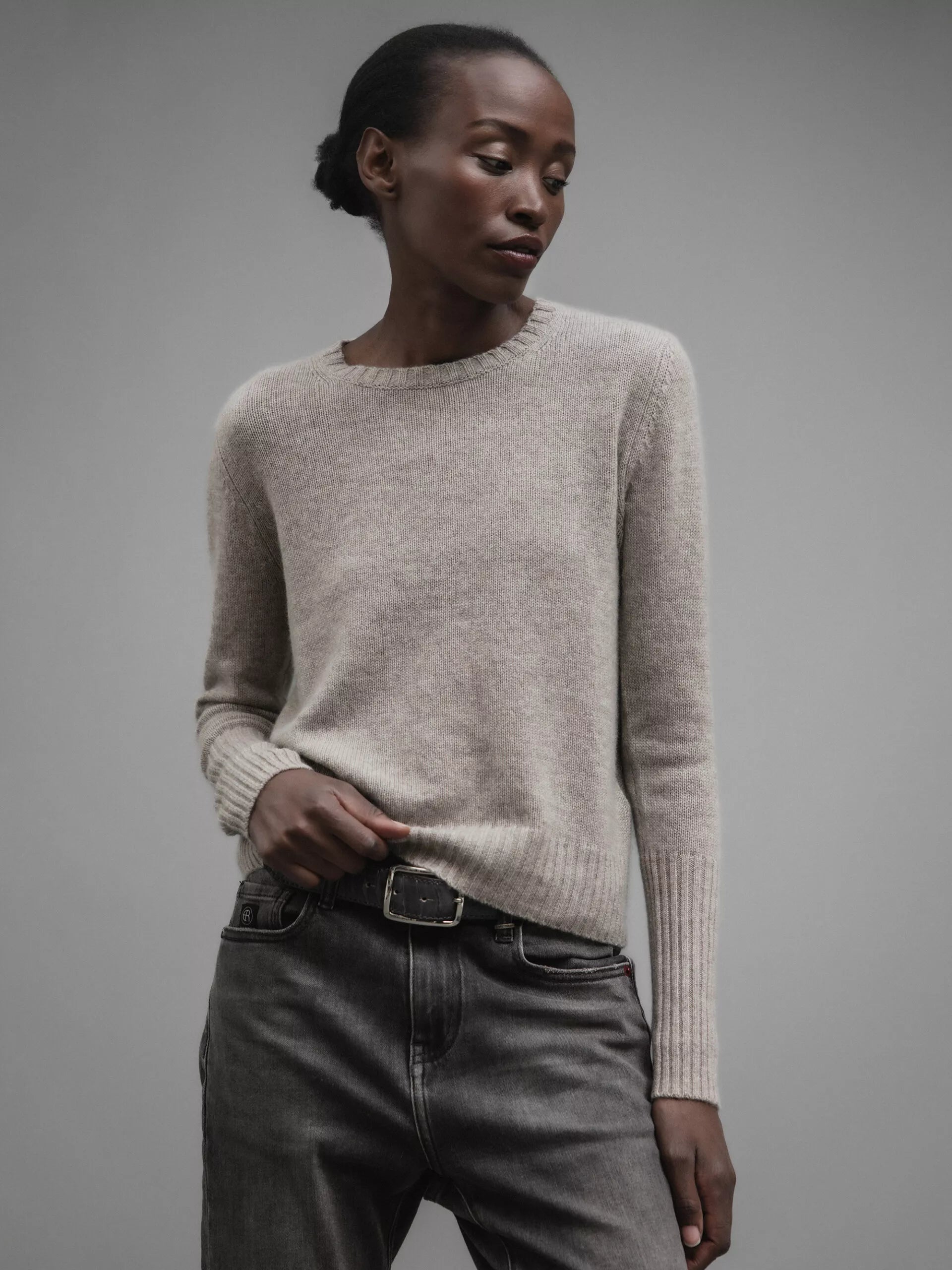 ALLUDE Pullover aus Cashmere Damen (46 TAUPE MEL.)