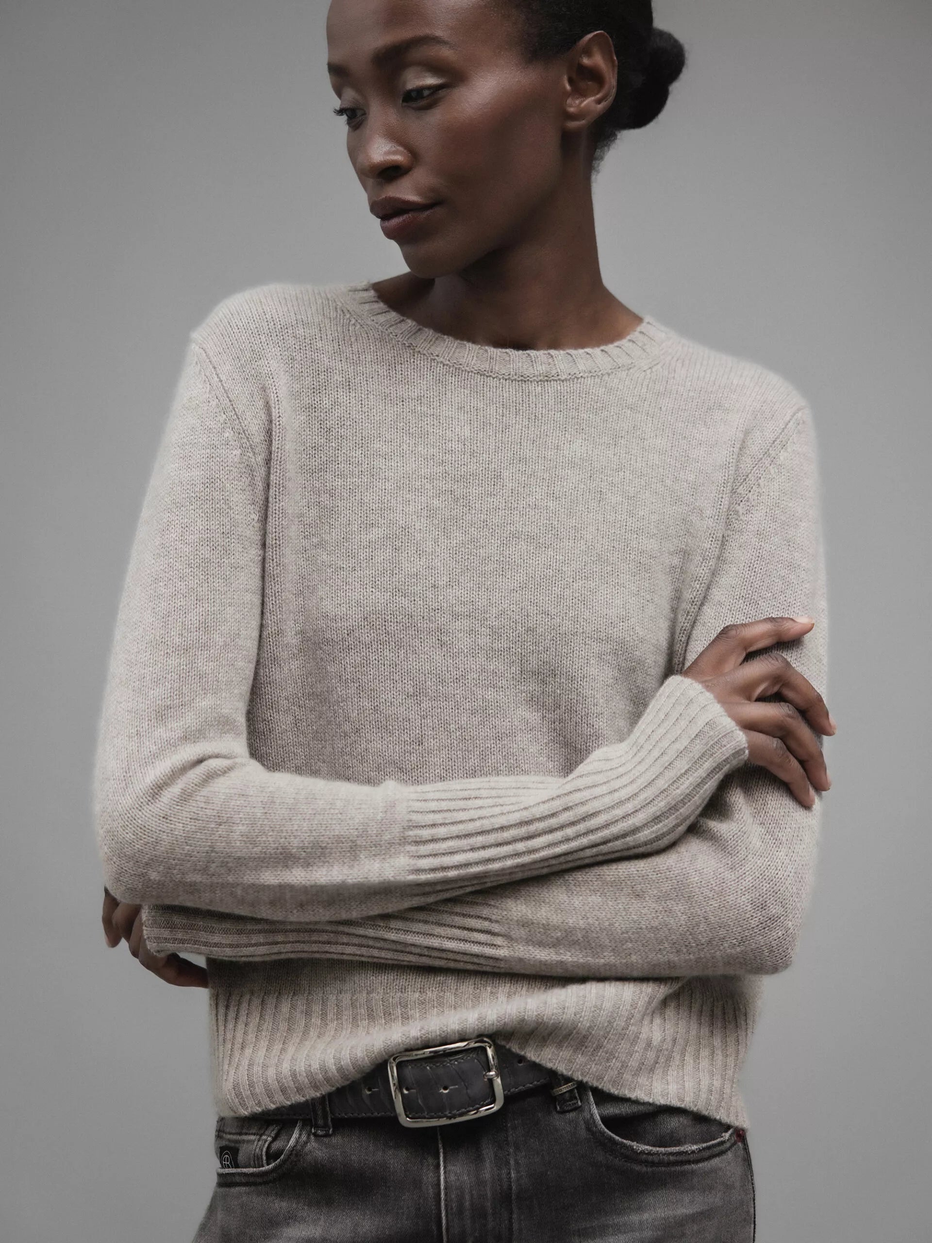 ALLUDE Pullover aus Cashmere Damen (46 TAUPE MEL.)