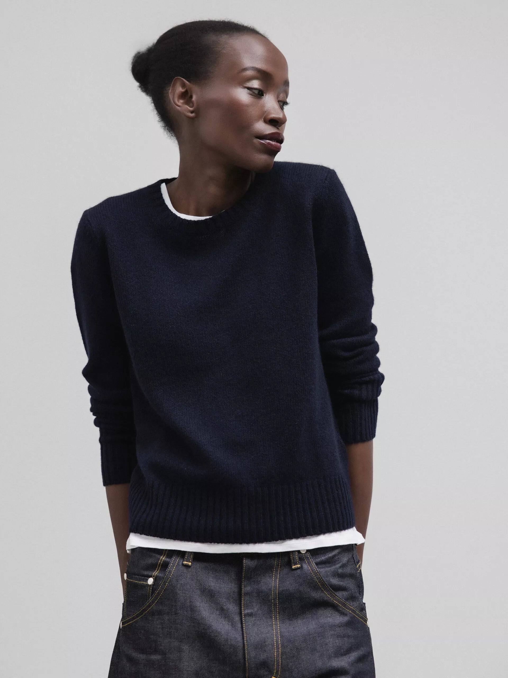 ALLUDE Pullover aus Cashmere Damen (14 NAVY)