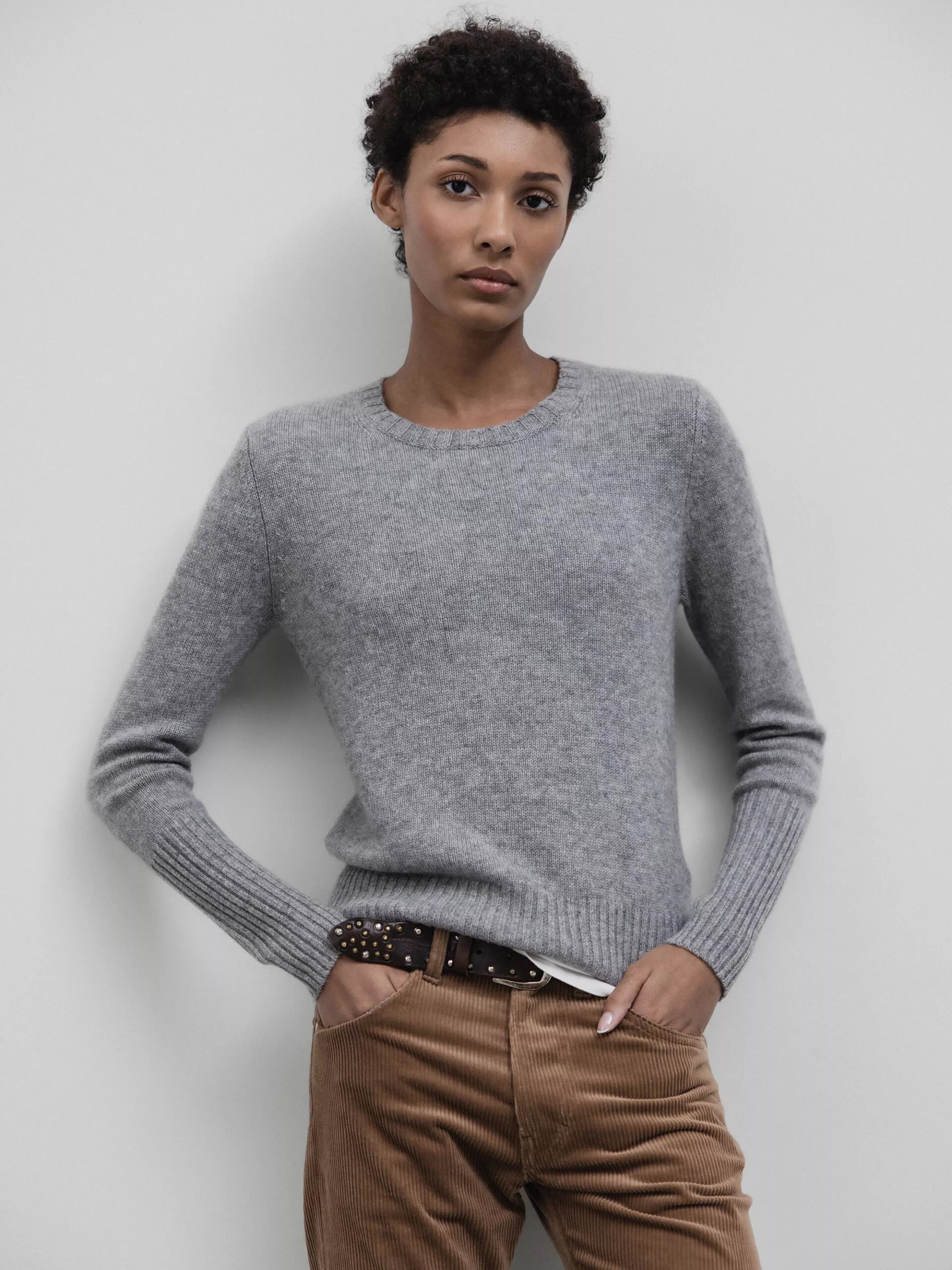 ALLUDE Pullover aus Cashmere Damen (83 GRAU MEL)