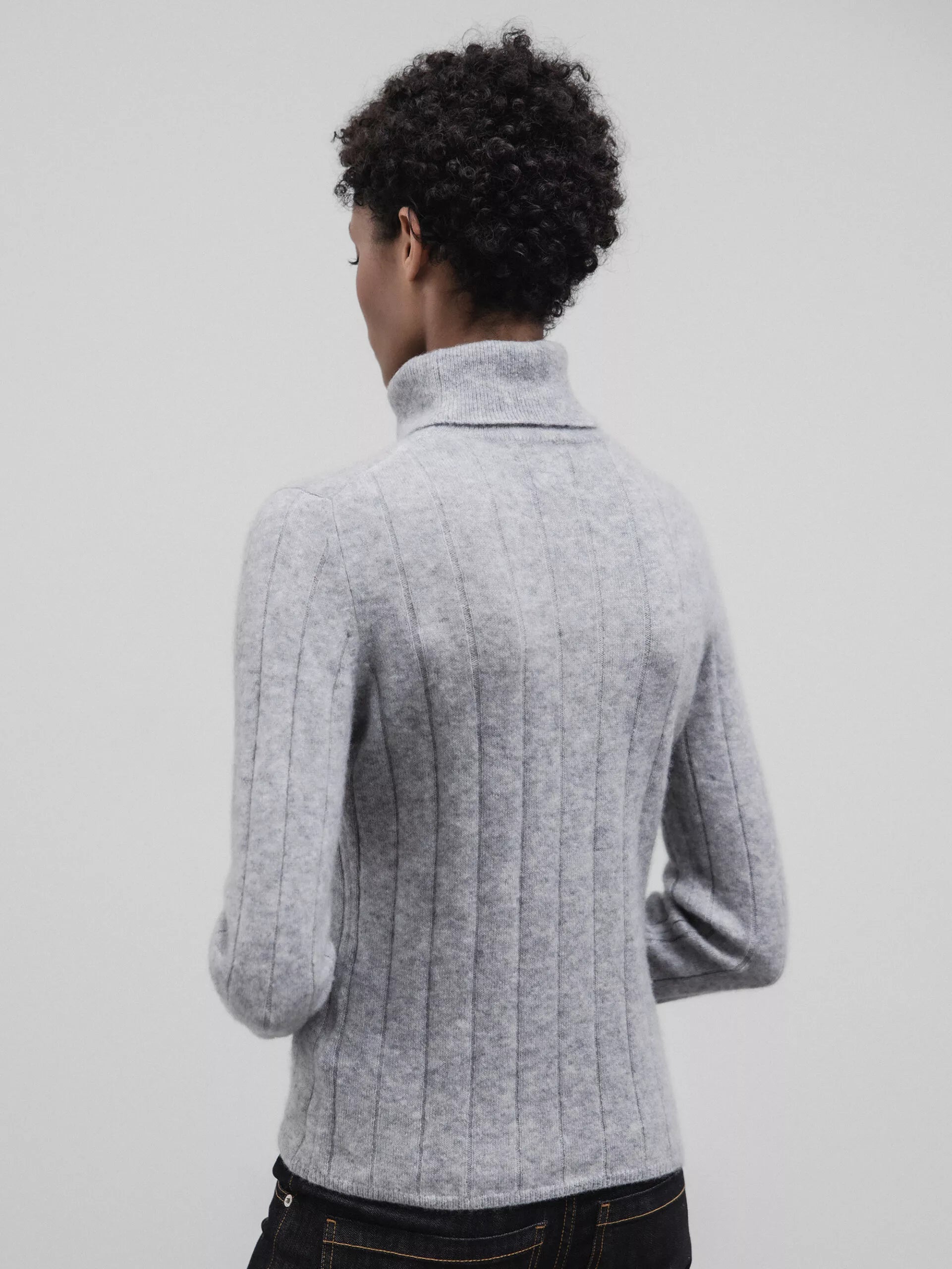 ALLUDE Rollkragenpullover aus Cashmere Damen (81 SILBER MEL)