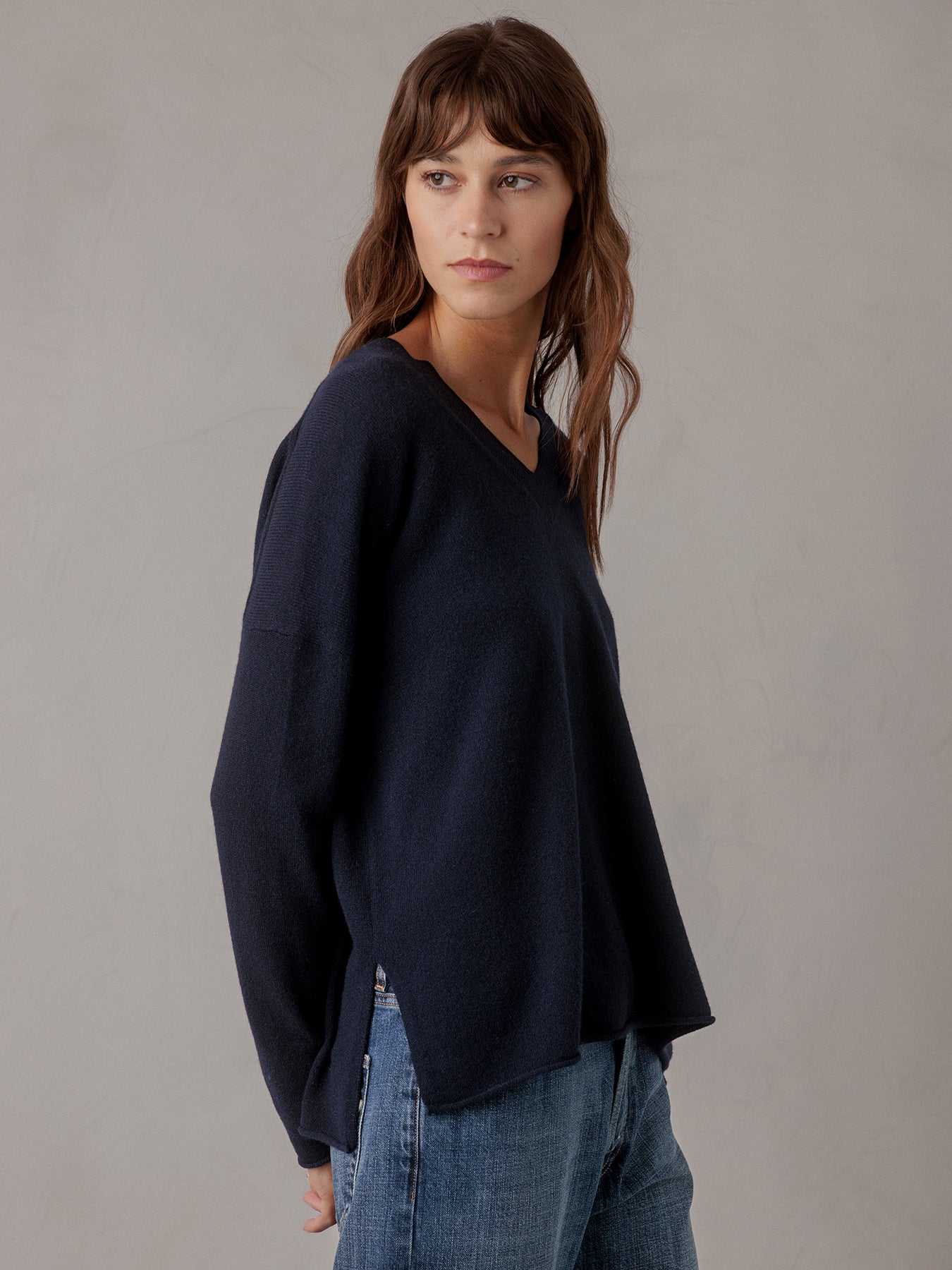 ALLUDE Pullover aus Cashmere Damen (14 NAVY)