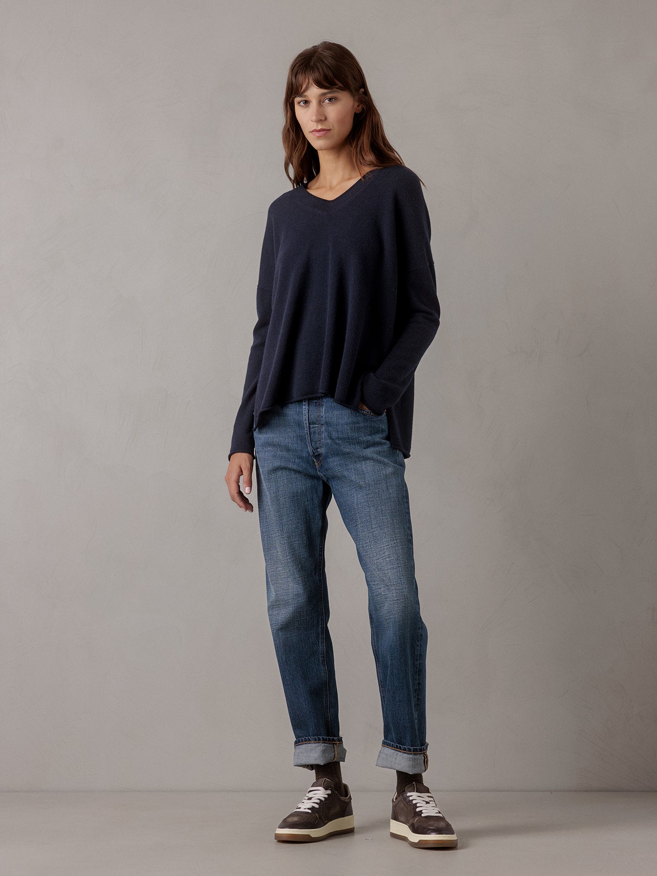 ALLUDE Pullover aus Cashmere Damen (14 NAVY)