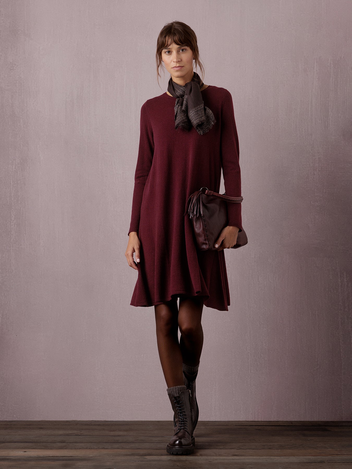 ALLUDE Strickkleid Damen (68 WINE)