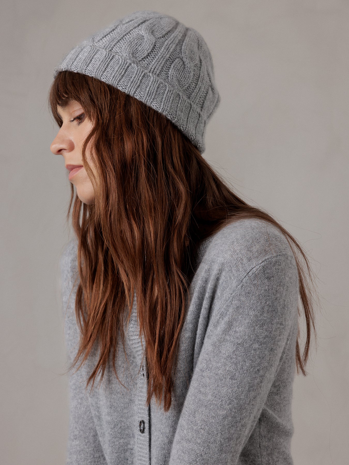 ALLUDE Mütze aus Cashmere Damen (83 GRAU MEL)