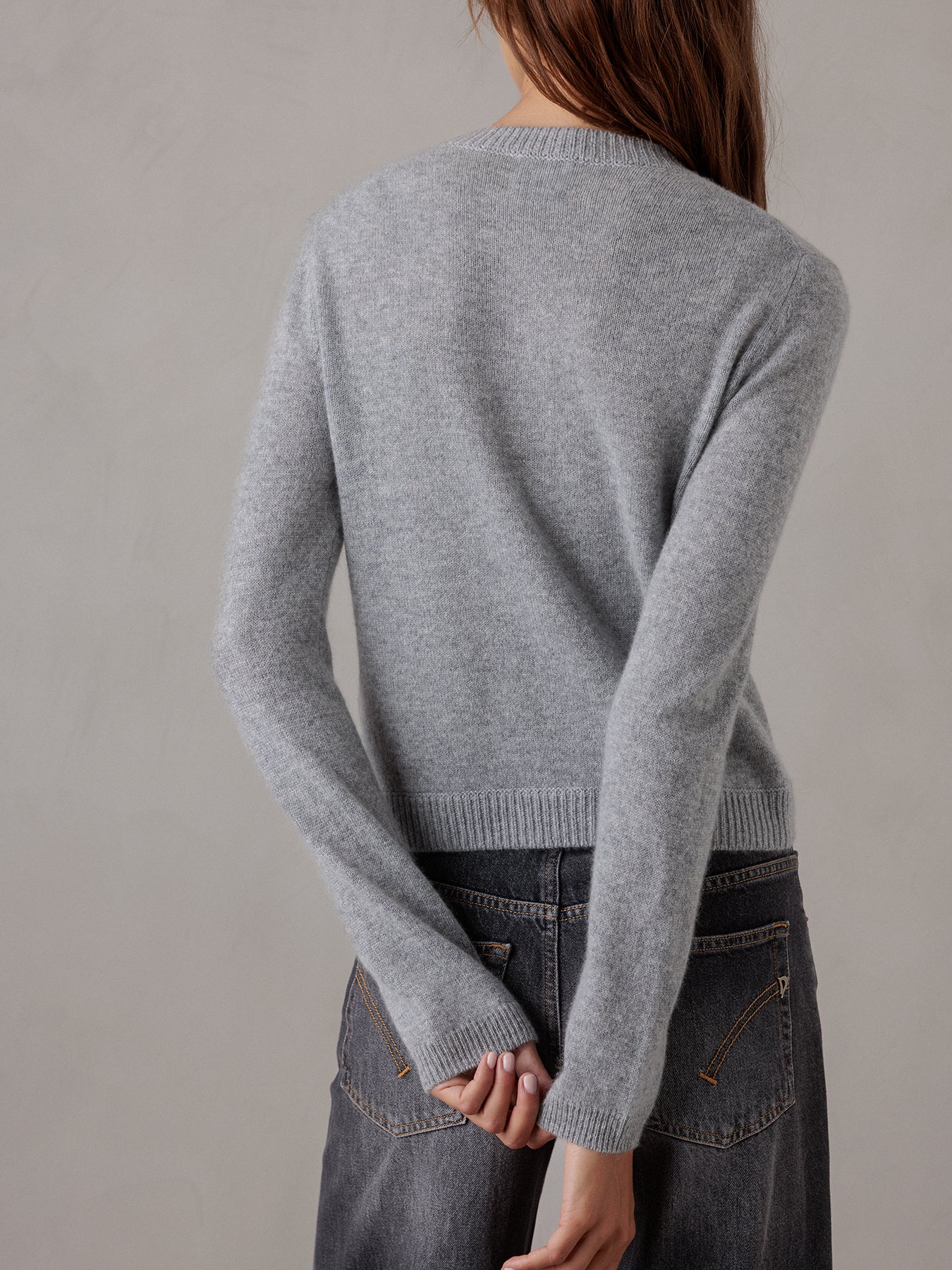 ALLUDE Strickjacke aus Cashmere Damen (83 GRAU MEL)