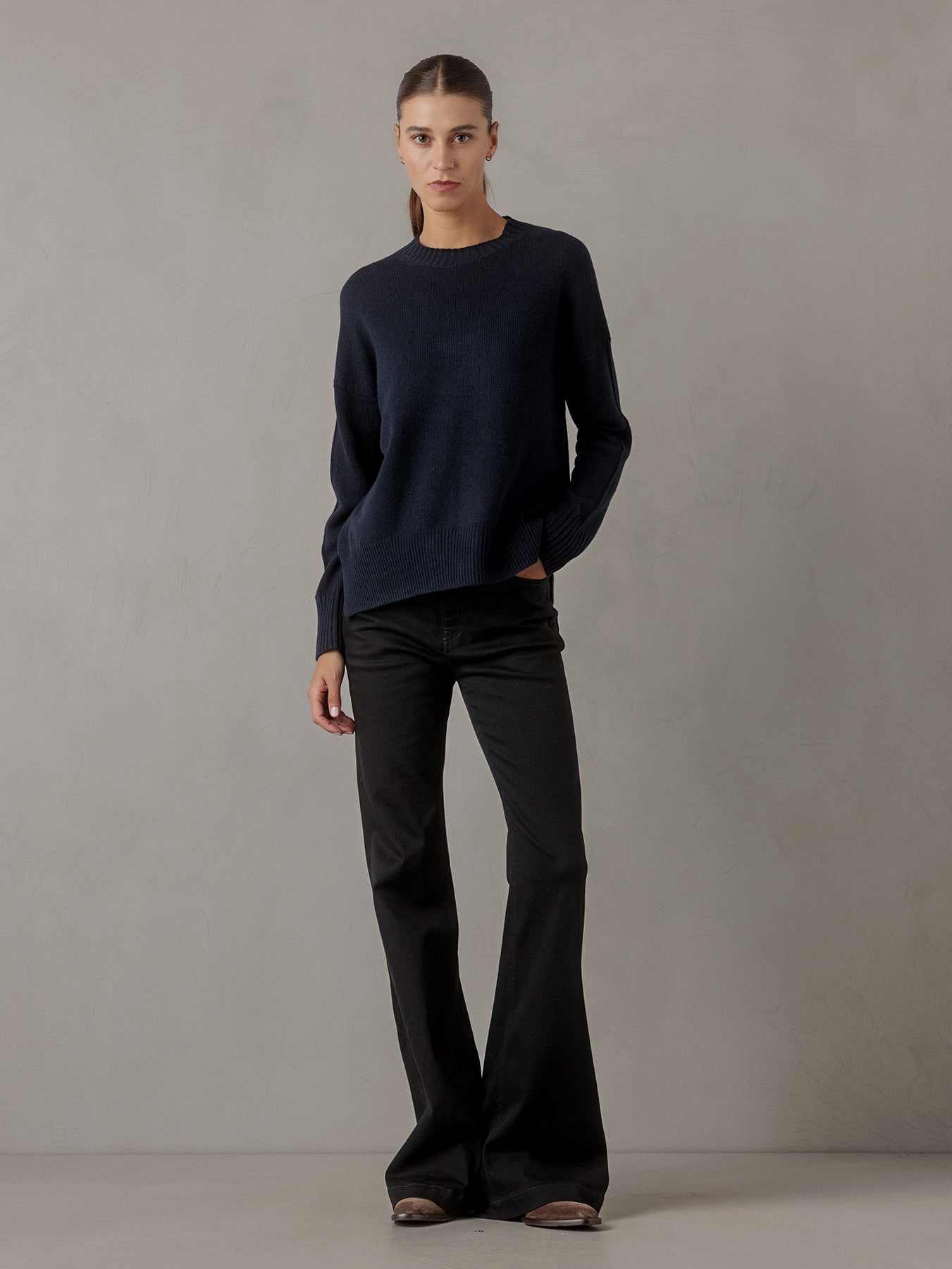 ALLUDE Pullover aus Cashmere Damen (14 NAVY)