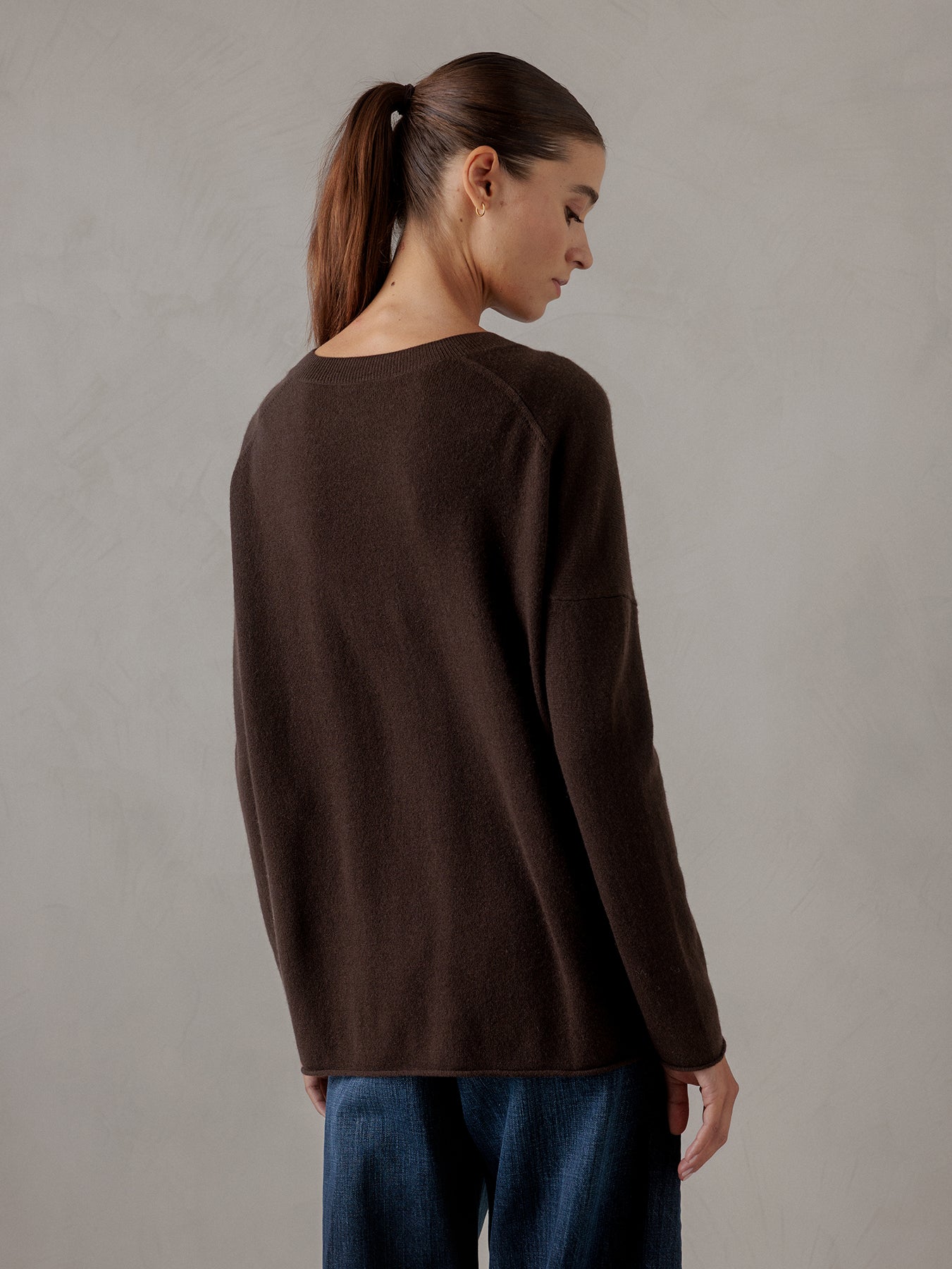 ALLUDE Pullover aus Cashmere Damen (49 DK BRAUN)