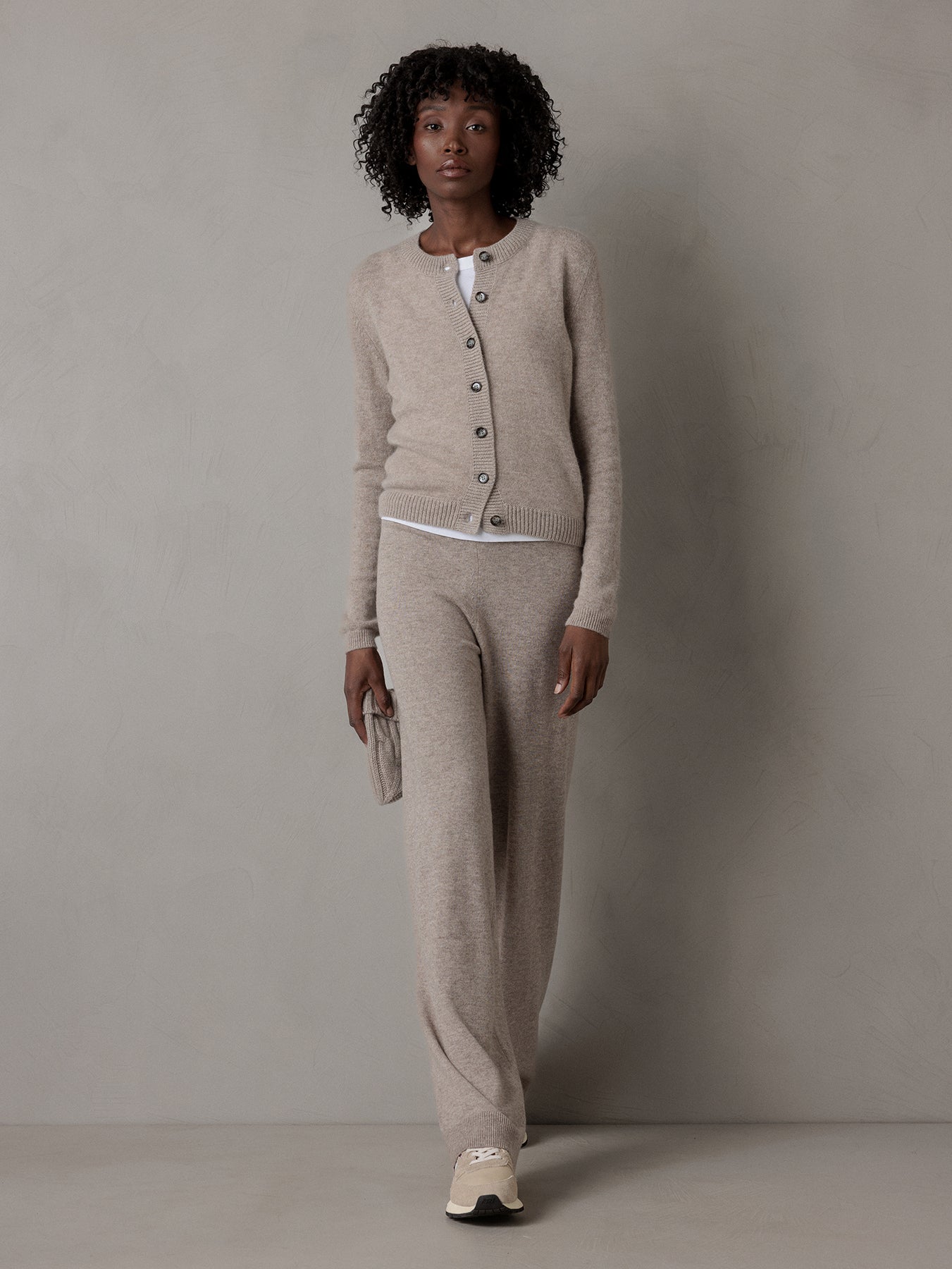 ALLUDE Strickhose aus Schurwolle Damen (46 TAUPE MEL)