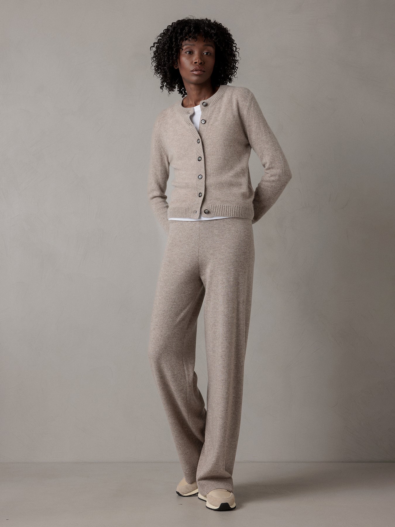 ALLUDE Strickhose aus Schurwolle Damen (46 TAUPE MEL)