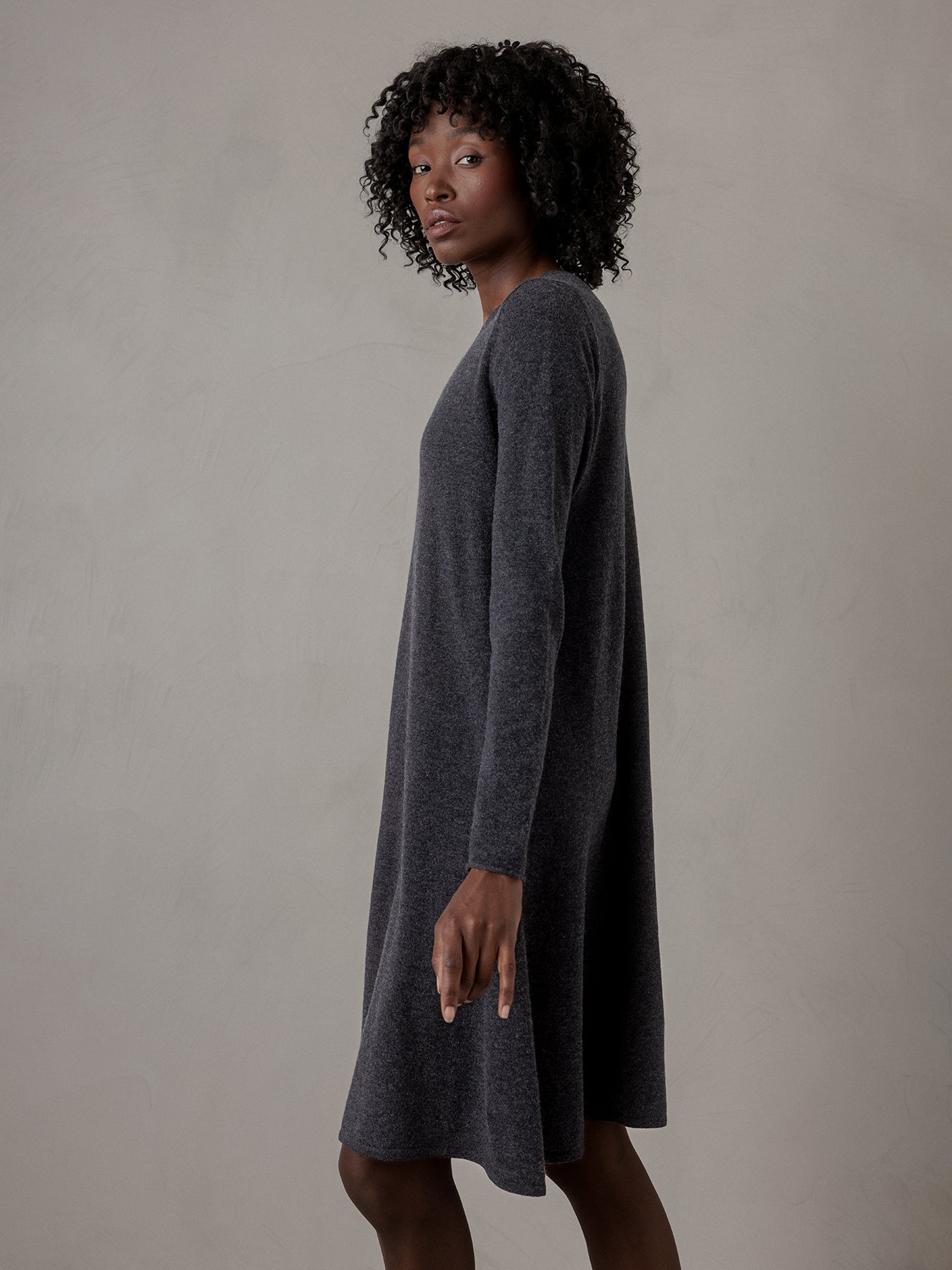 ALLUDE Strickkleid Damen (84 ANTHRAZIT)